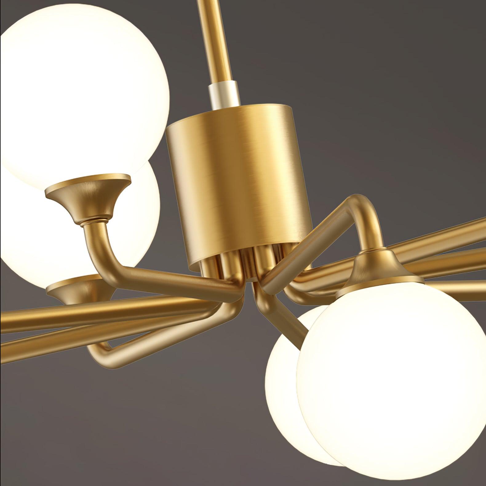 Staggered Glass Globes Chandelier - Lumpaz