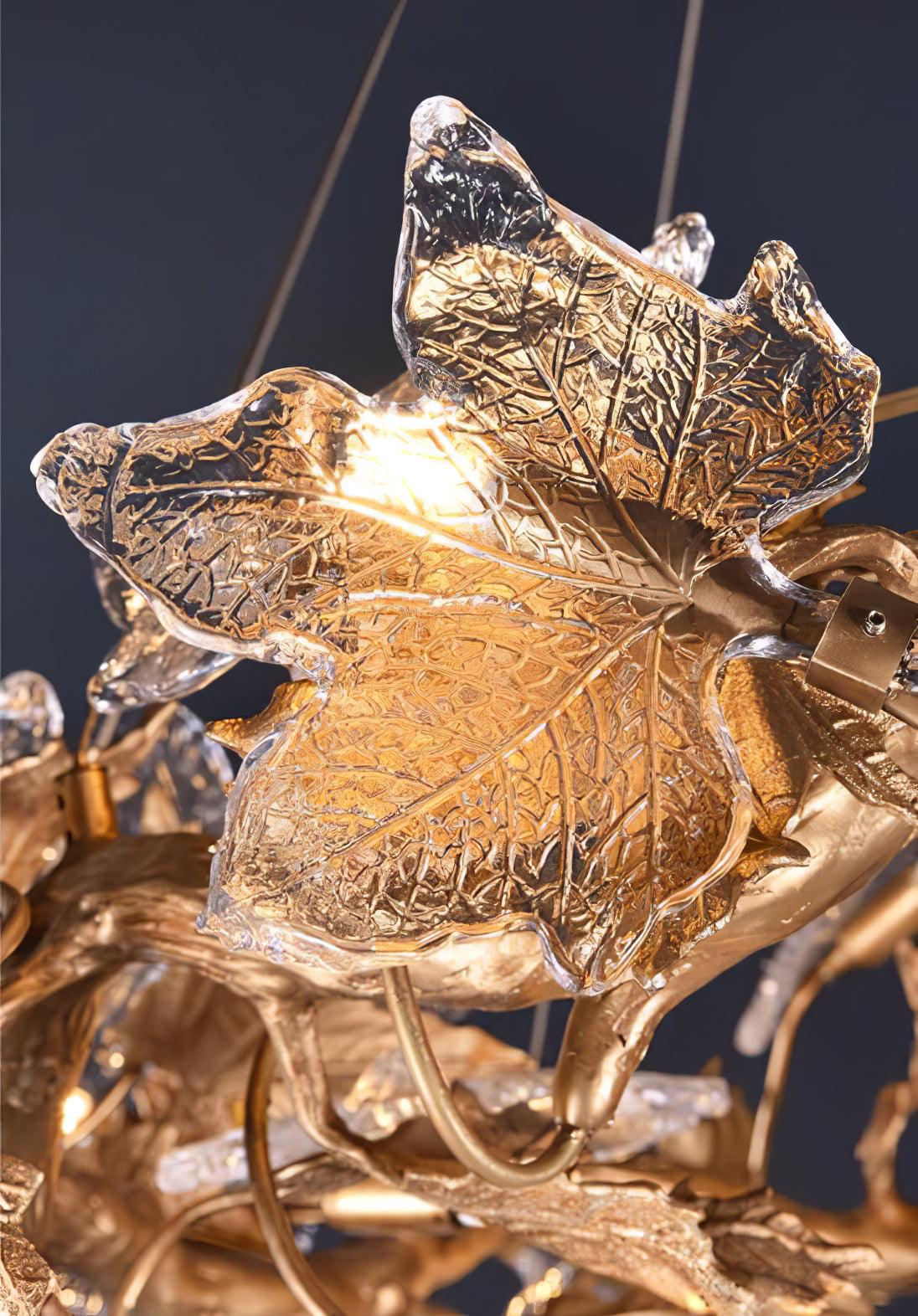 Folio Branch Brass Chandelier - Lumpaz