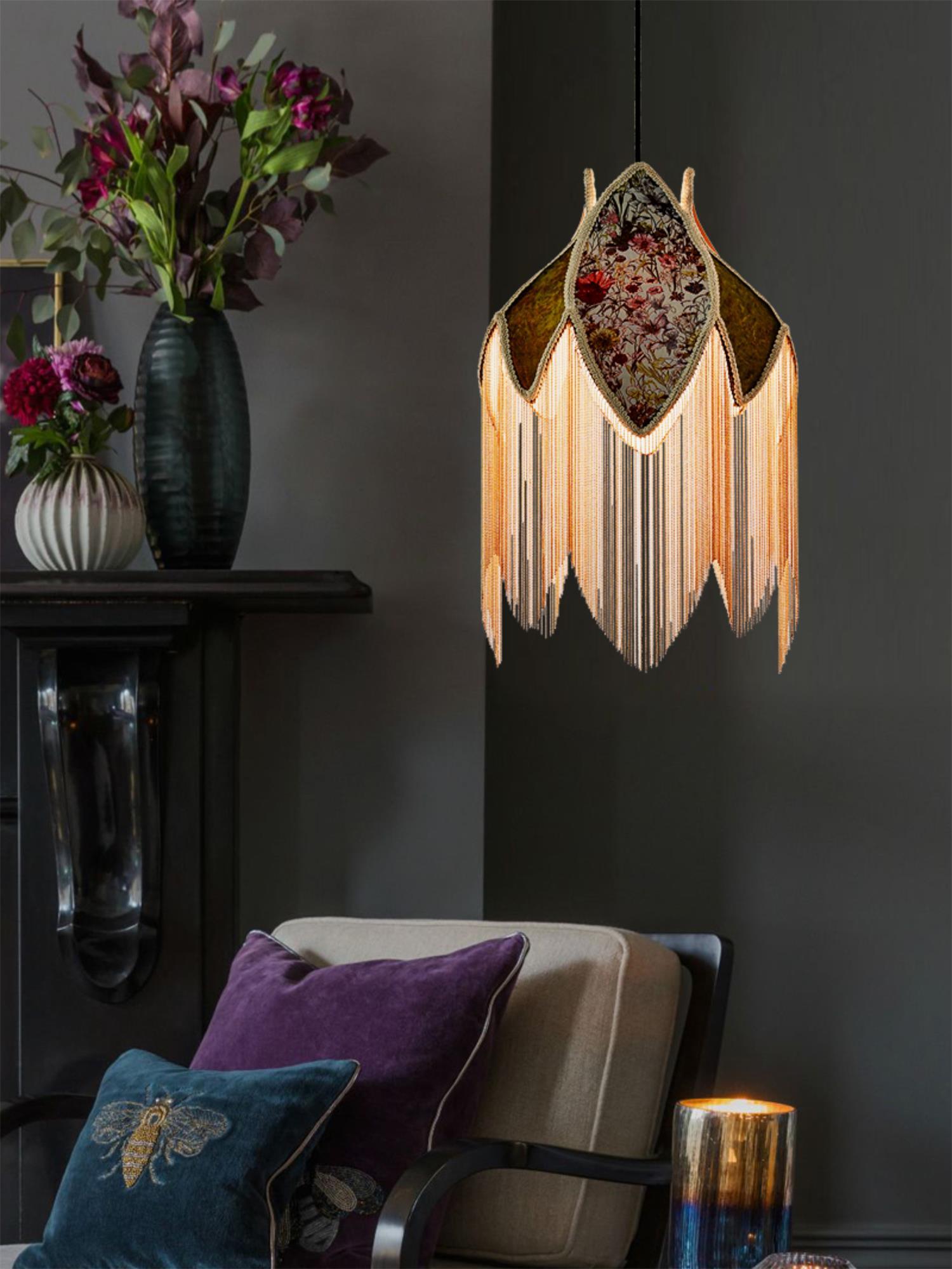 Bette Fringed Pendant Lamp - Lumpaz