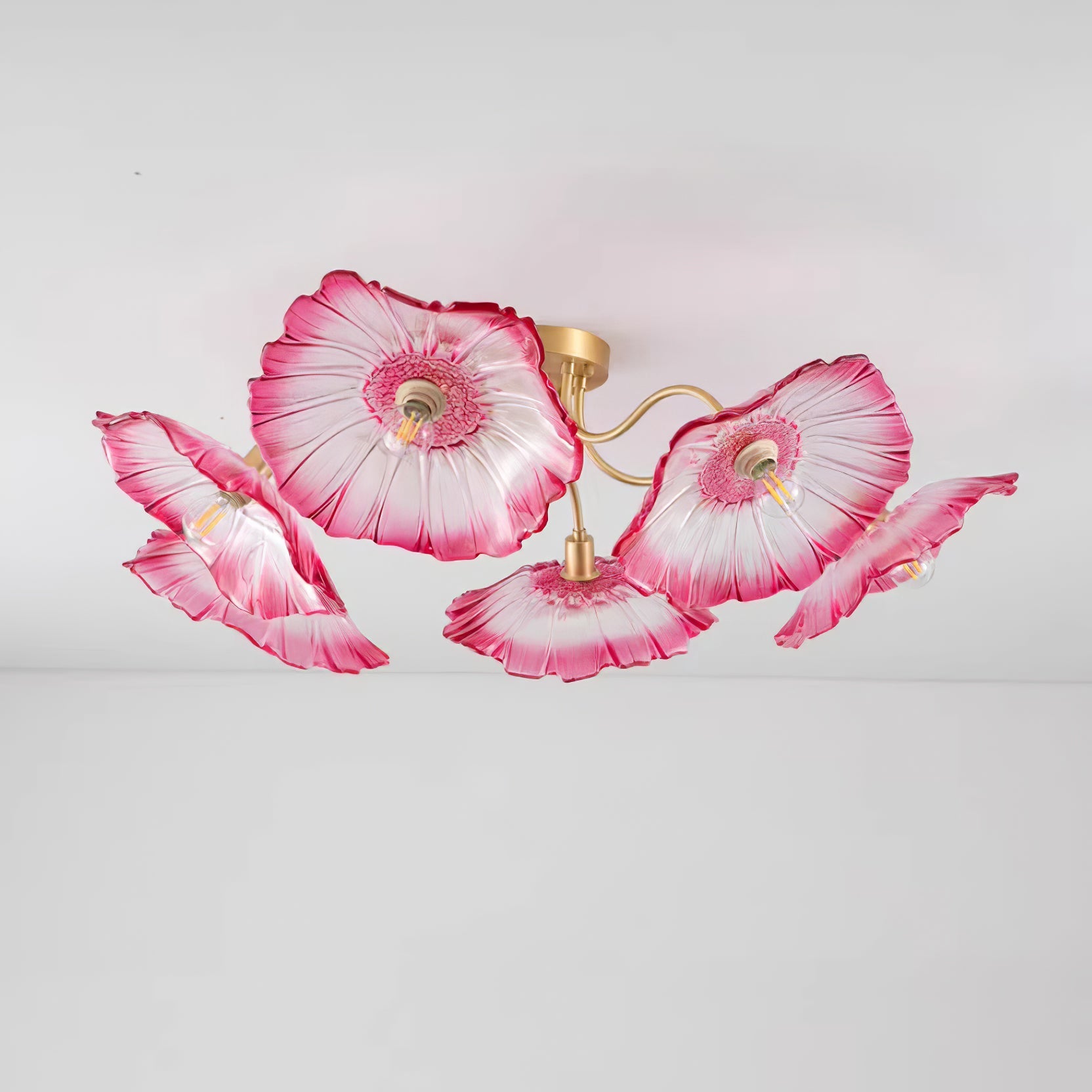Lotus Leaf Glass Ceiling Lamp - Lumpaz