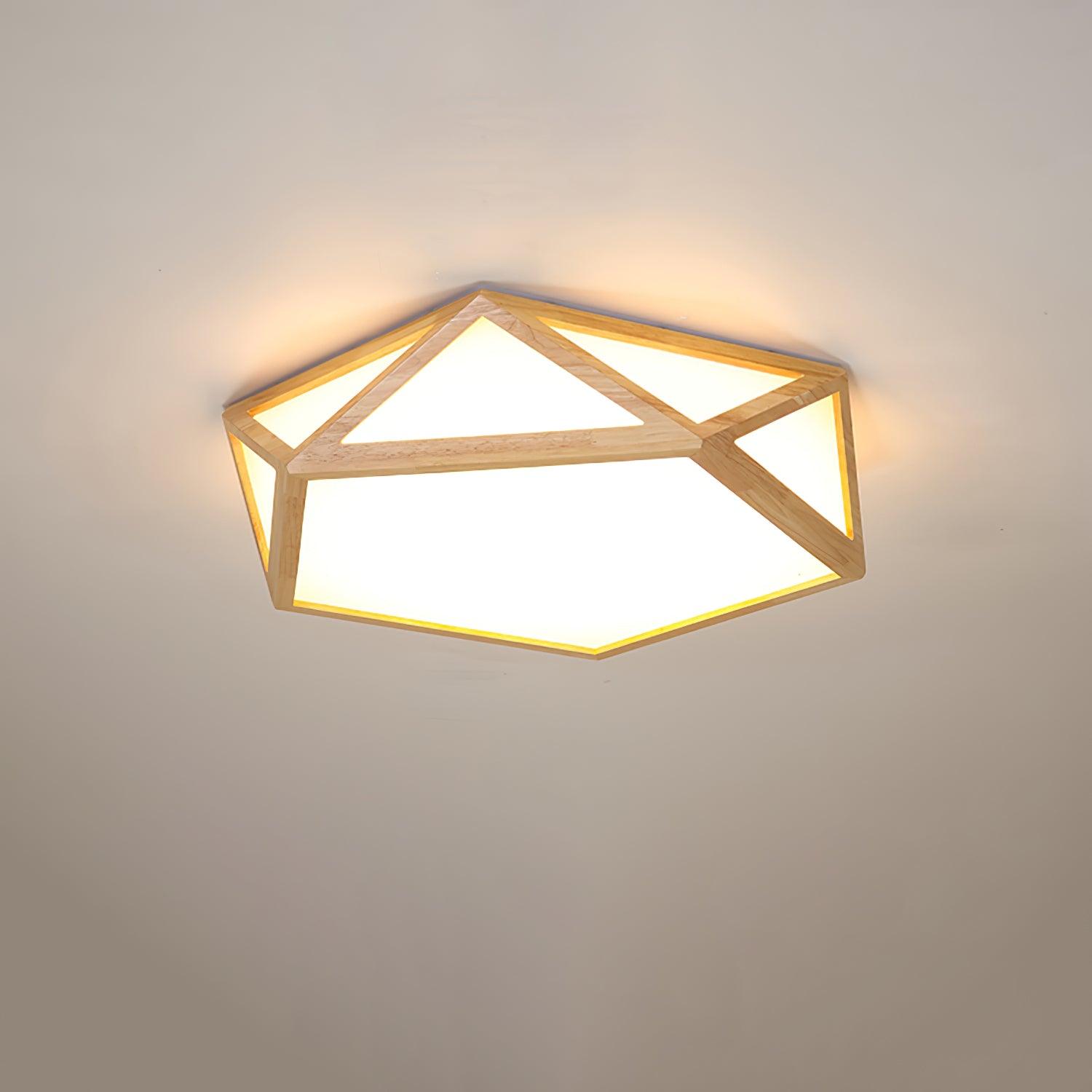 Diamond Wooden Ceiling Lamp - Lumpaz