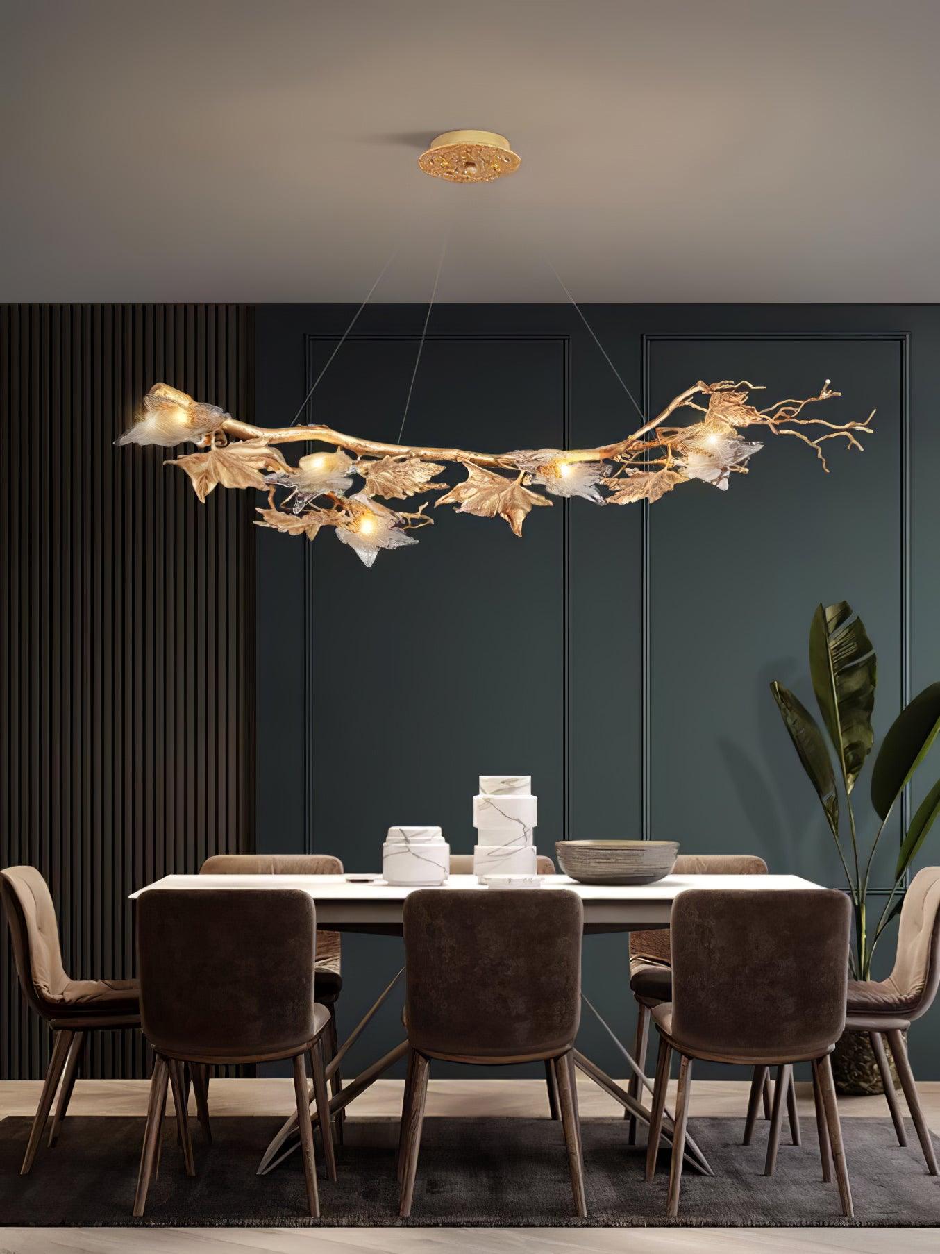 Folio Branch Brass Chandelier - Lumpaz