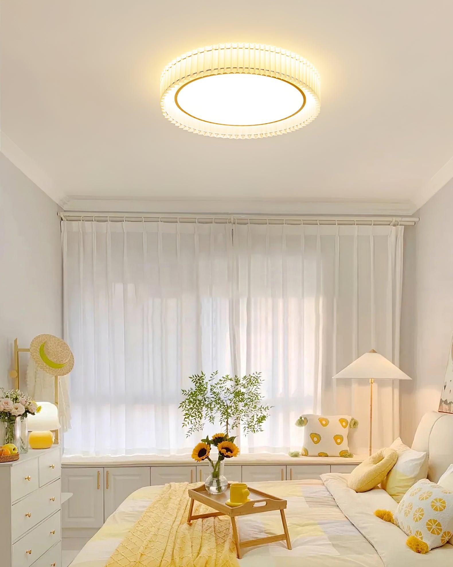 Round Pleated Ceiling Lamp - Lumpaz