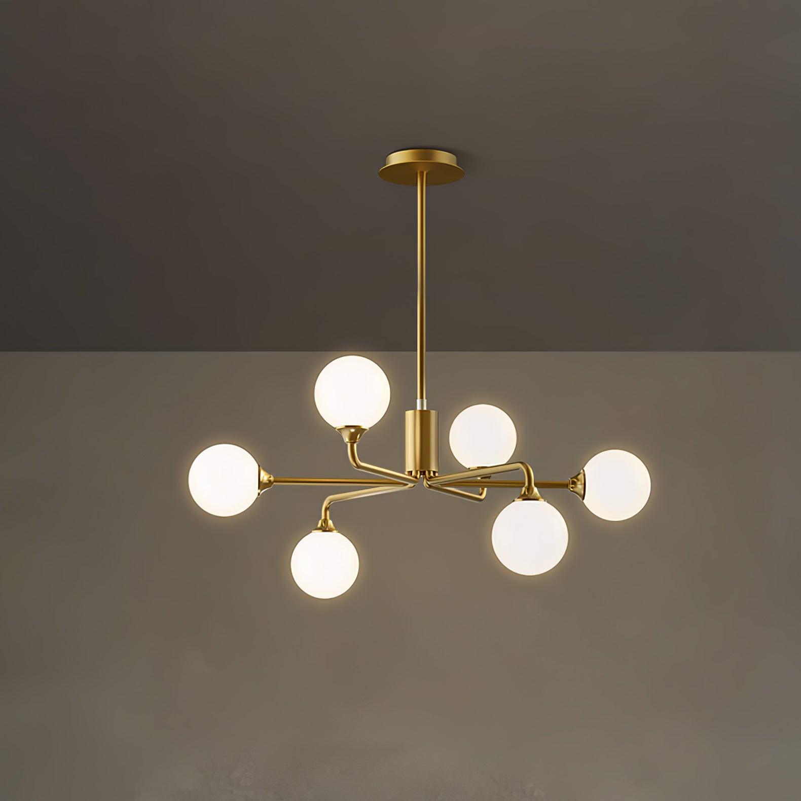 Staggered Glass Globes Chandelier - Lumpaz