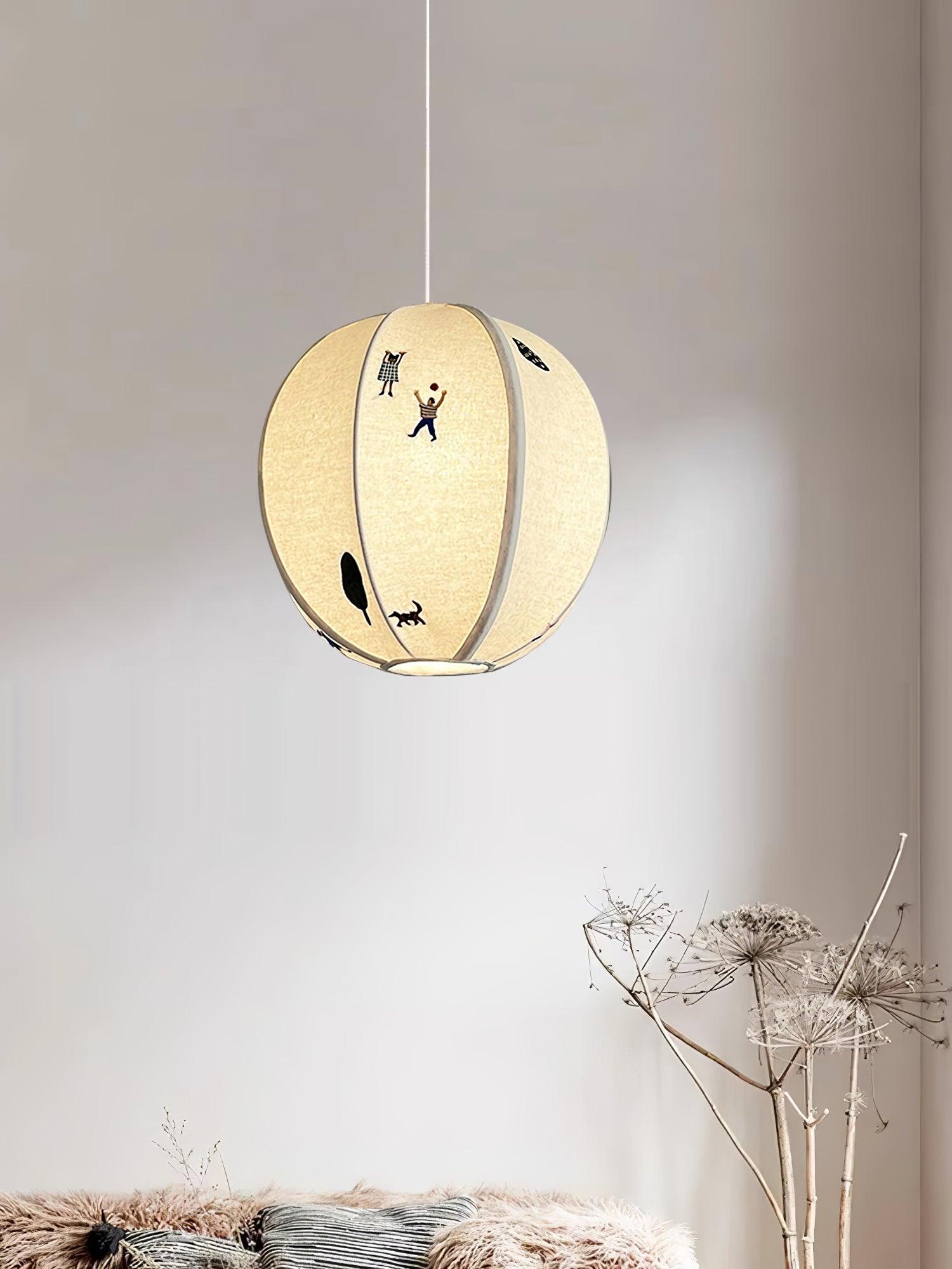 Park Embroidered Textile Pendant Lamp - Lumpaz