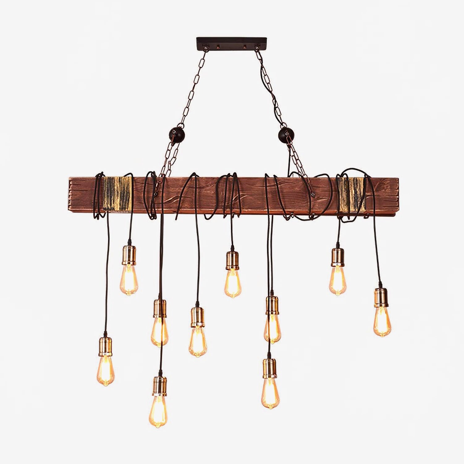 Wood Hanging Multi Chandelier - Lumpaz