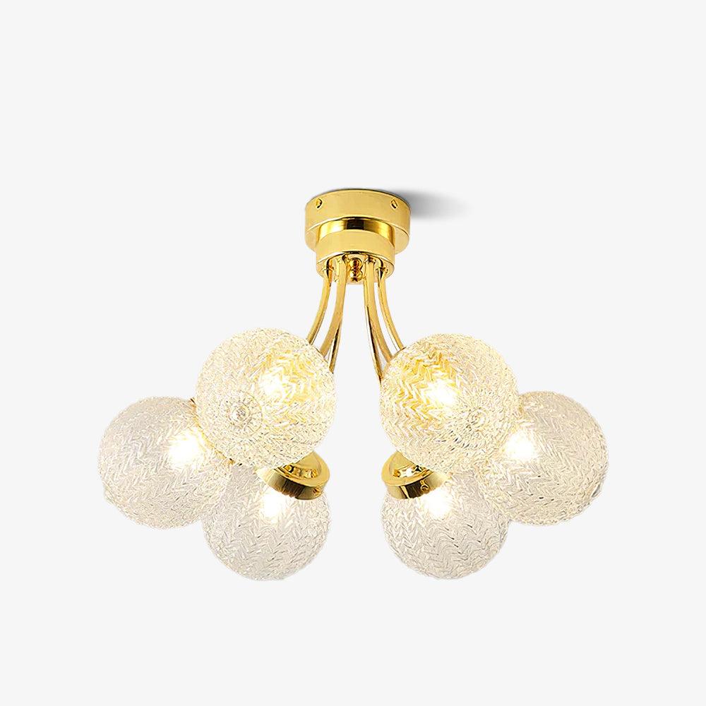 Carved Glass Ceiling Lamp - Lumpaz