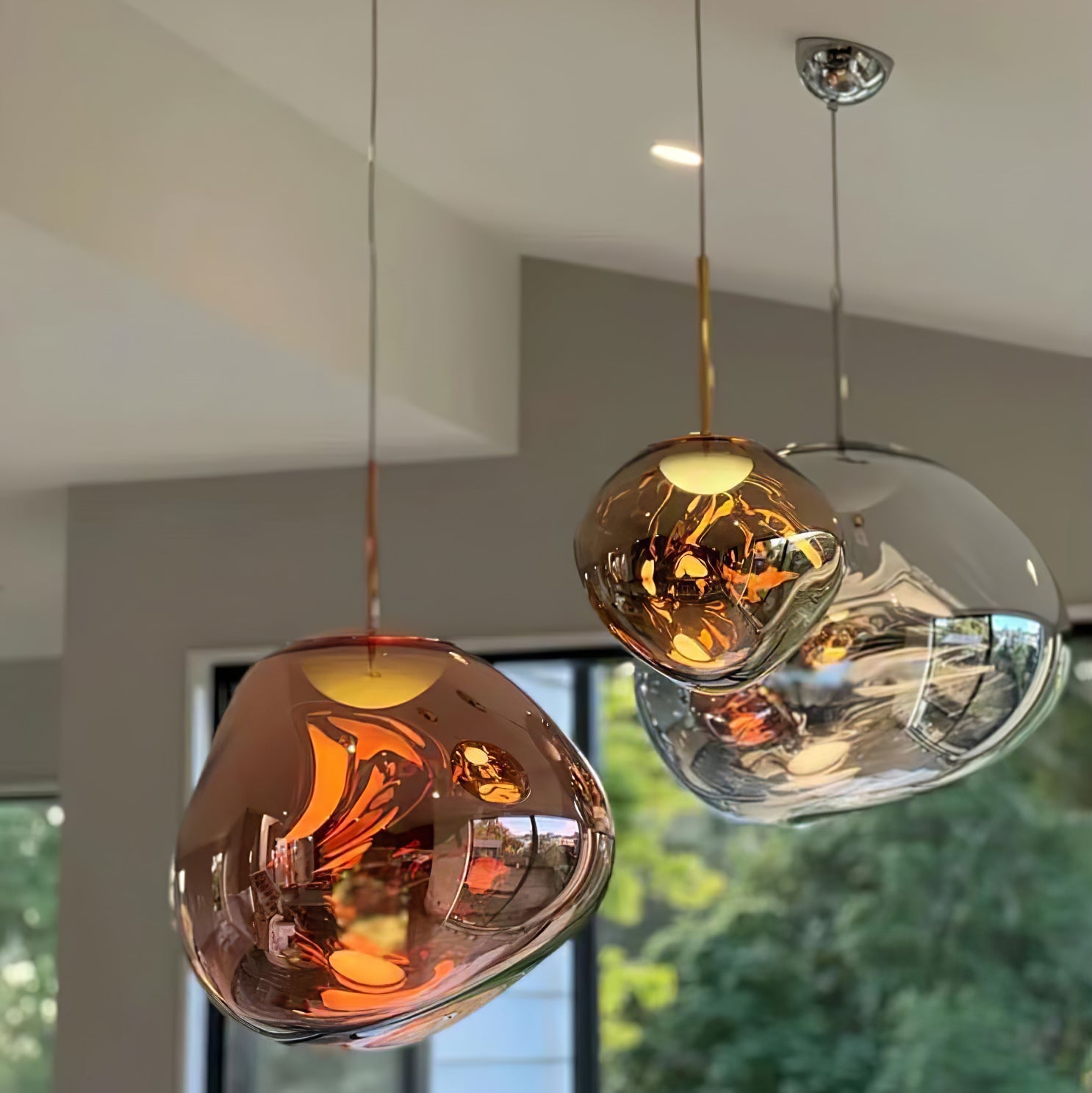 Multi Lava Round Pendant Lamp - Lumpaz