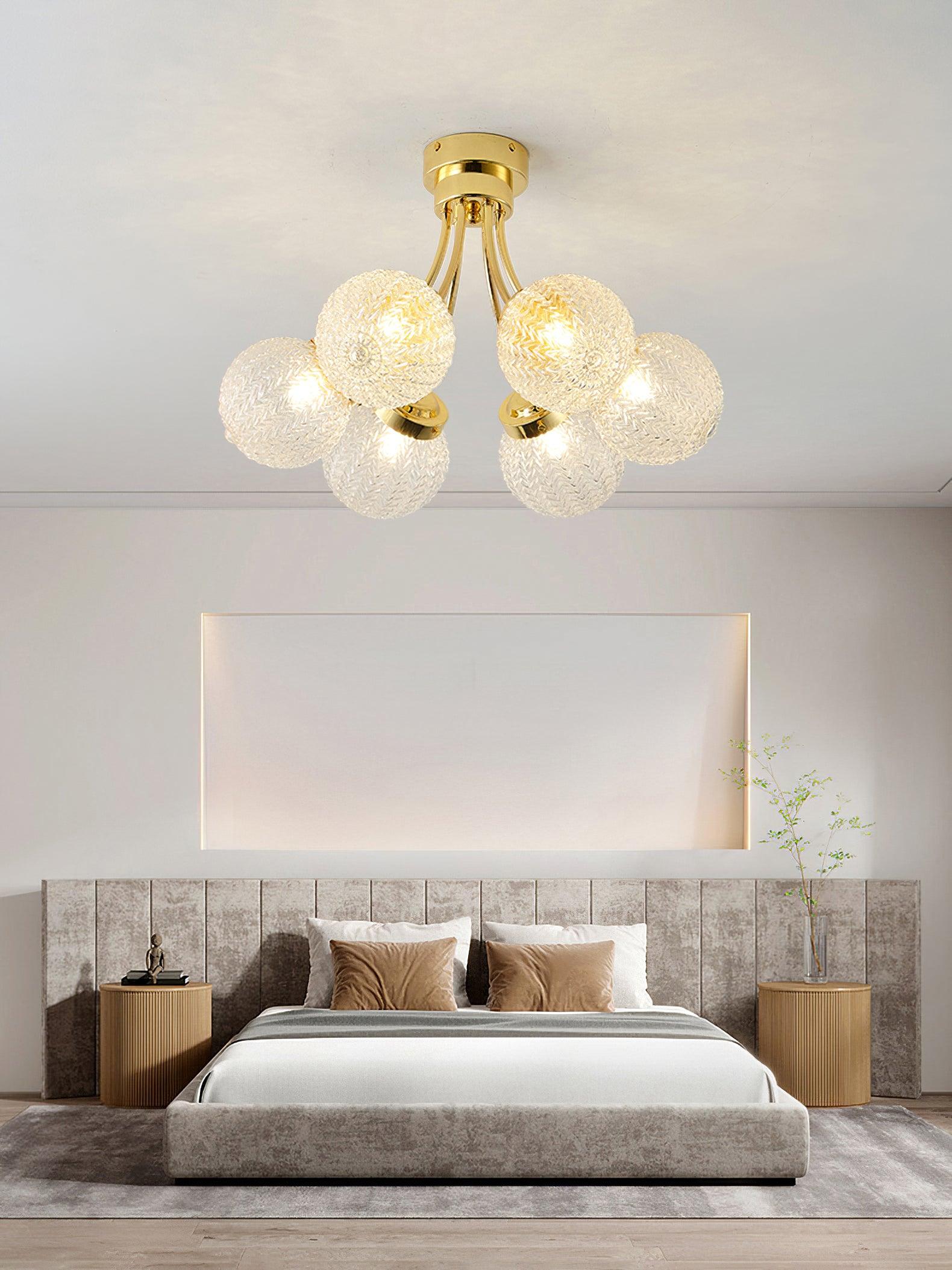 Carved Glass Ceiling Lamp - Lumpaz
