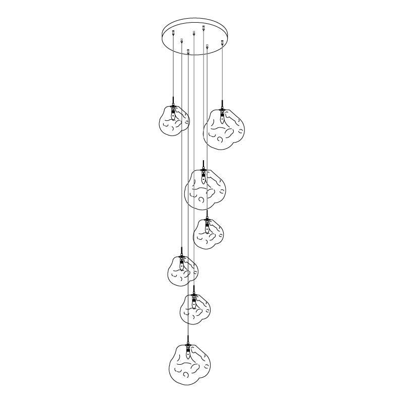 Multi Lava Round Pendant Lamp - Lumpaz