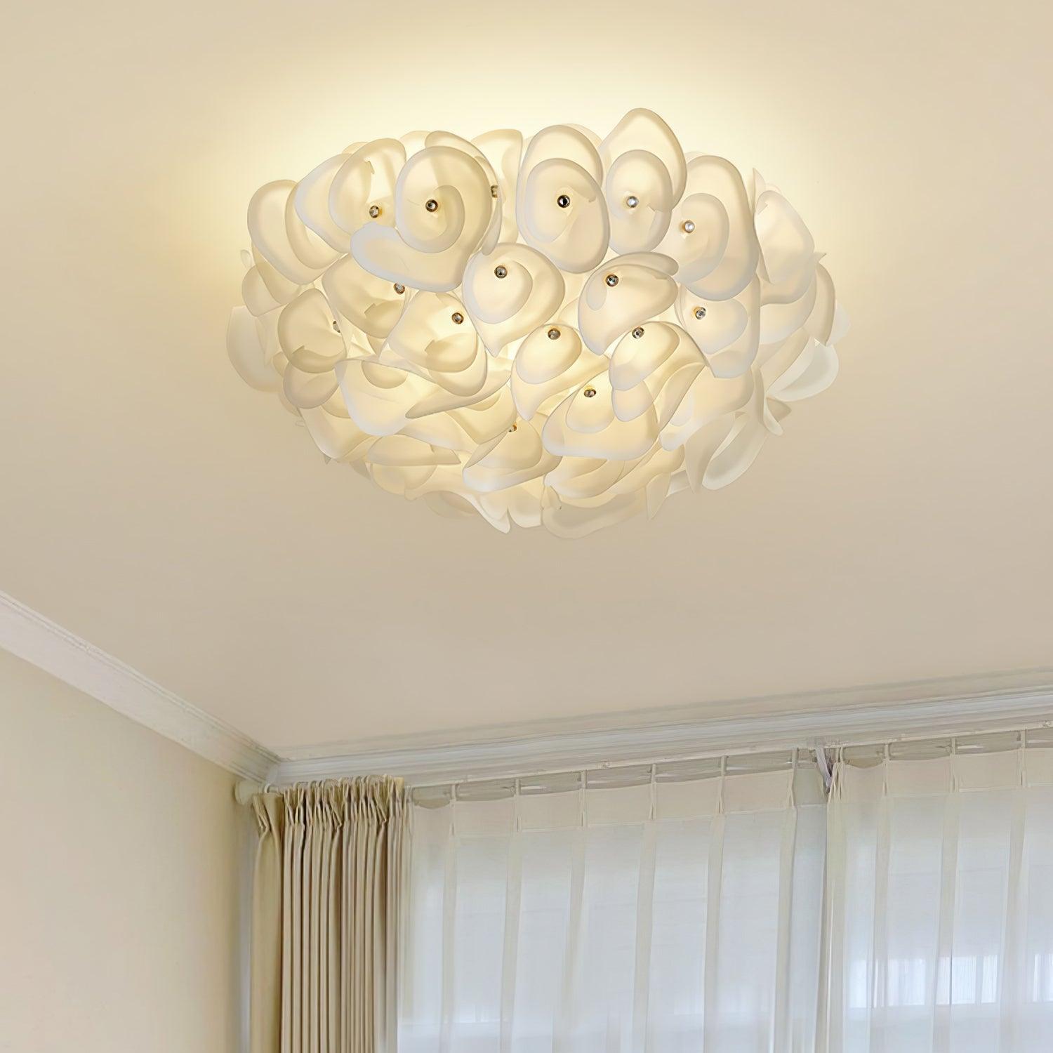 White Hydrangea Ceiling Lamp - Lumpaz