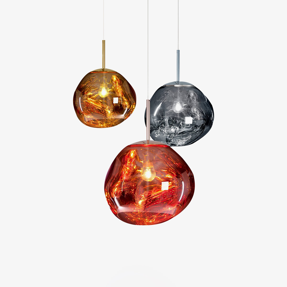 Multi Lava Round Pendant Lamp - Lumpaz