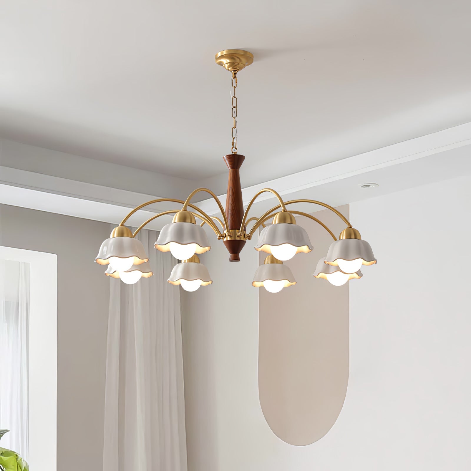 Swedish Modern Brass Chandelier - Lumpaz