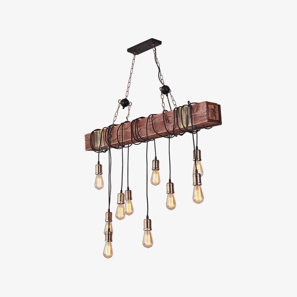 Wood Hanging Multi Chandelier - Lumpaz