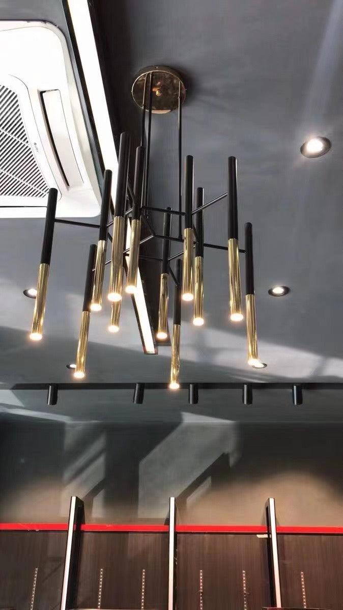 Metal Tubular Chandelier - Lumpaz