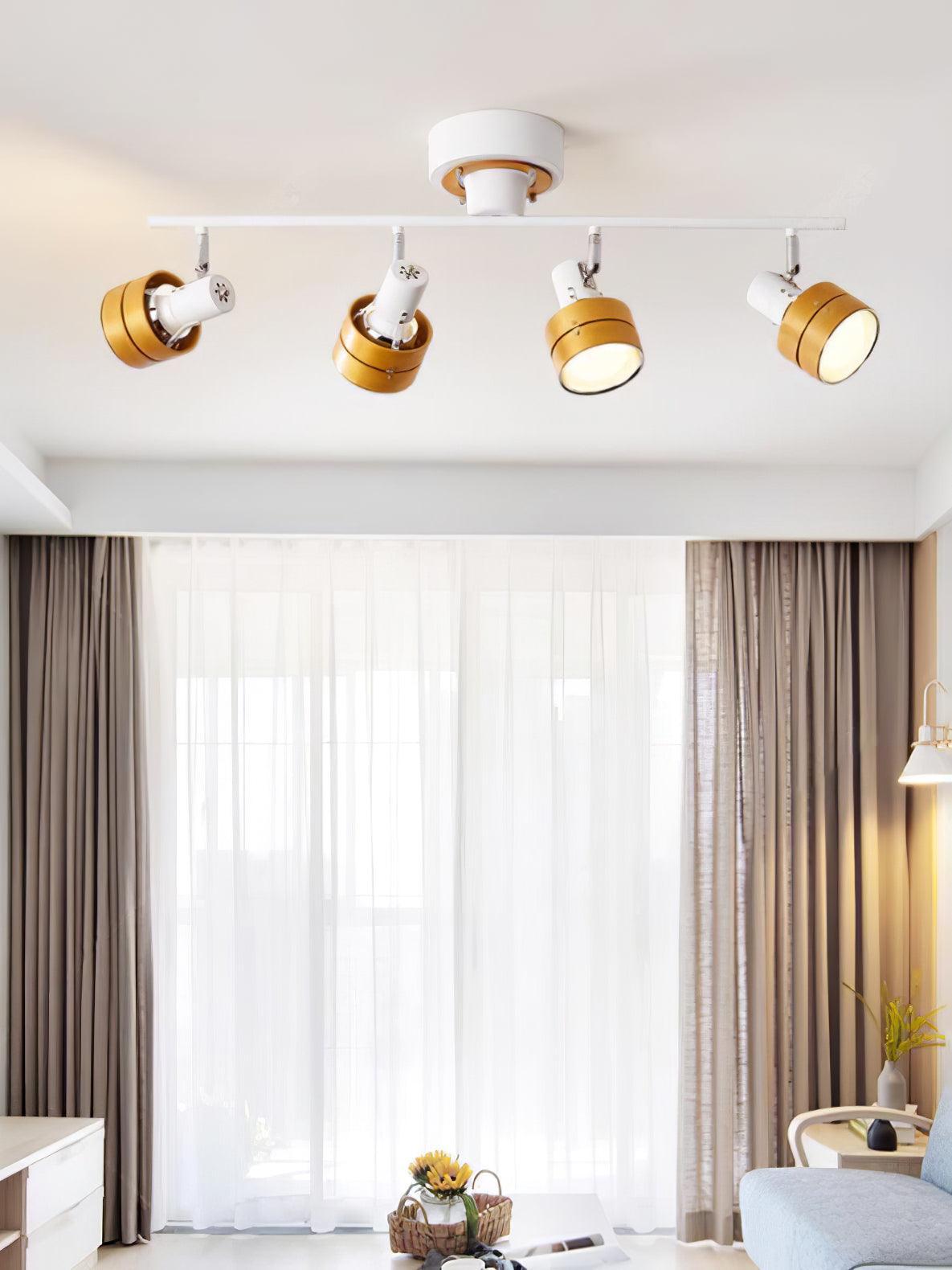Wooden Adjustable Spot Ceiling Lamp - Lumpaz