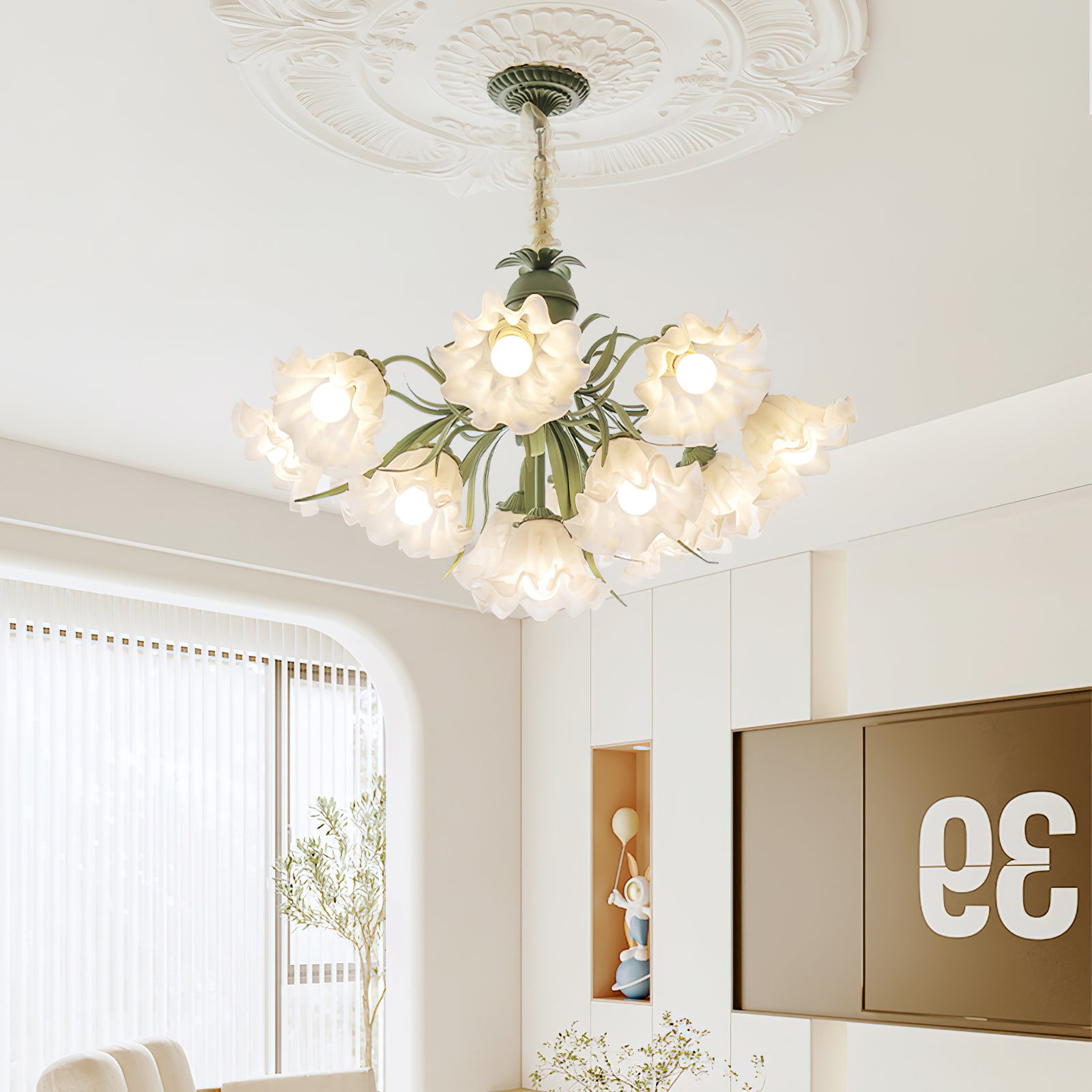Lily of the Valley Flower Chandelier - Lumpaz