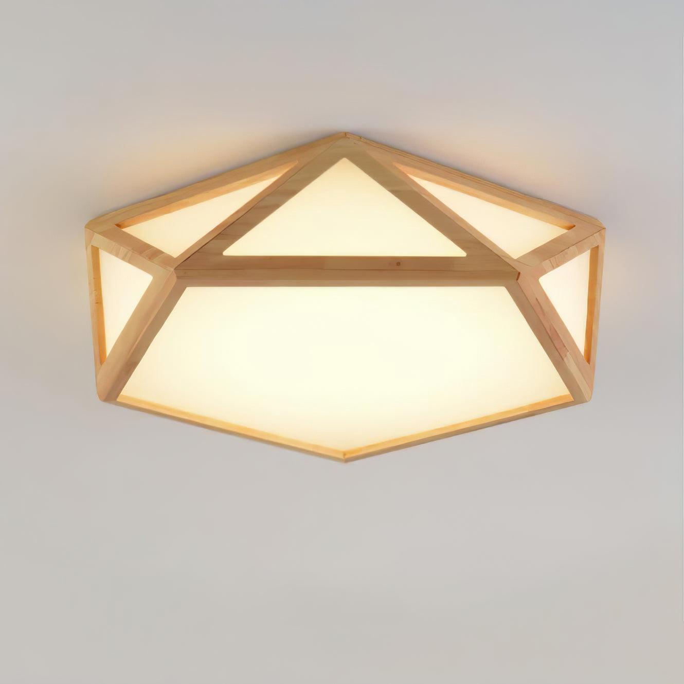 Diamond Wooden Ceiling Lamp - Lumpaz