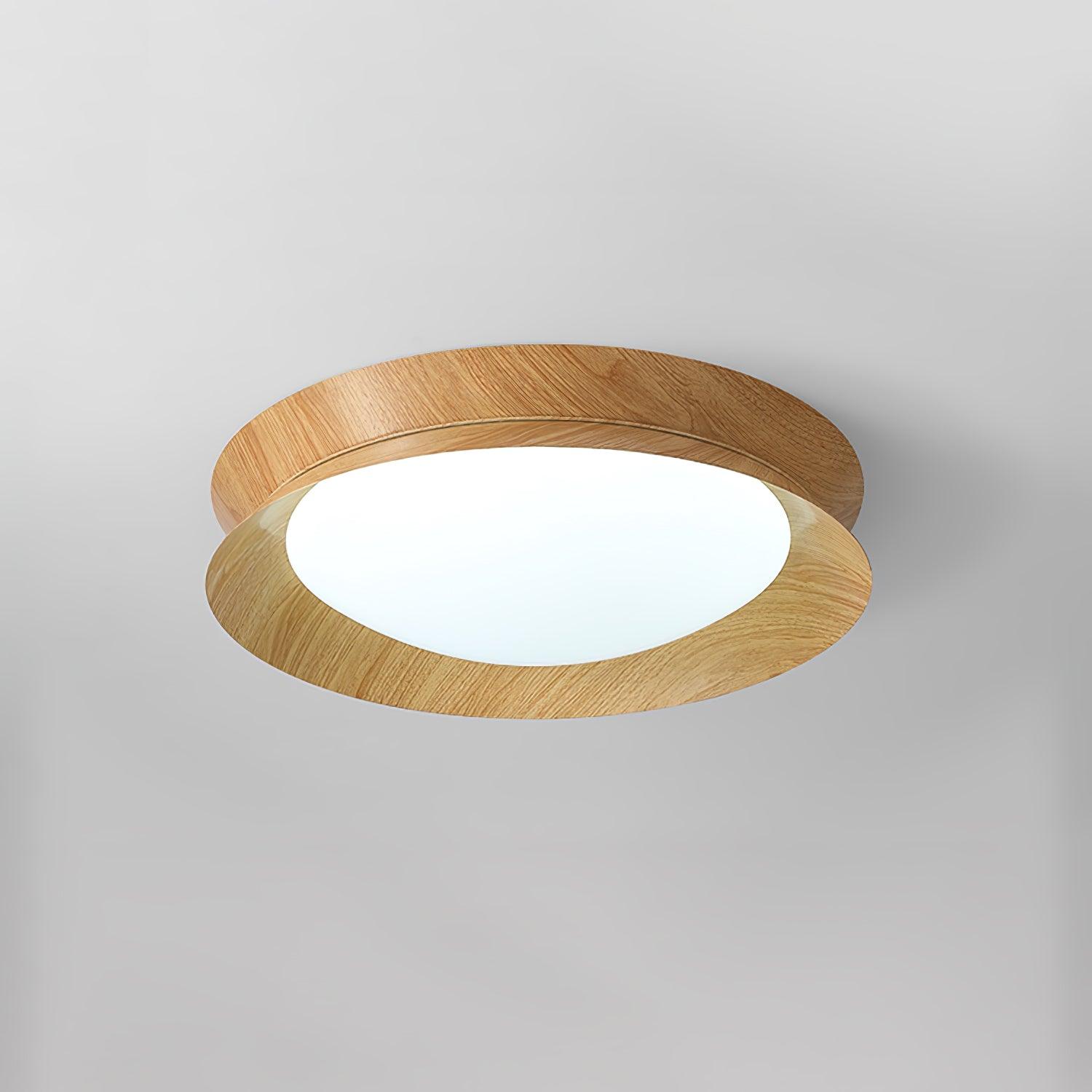 Wood Grain Round Ceiling Light - Lumpaz