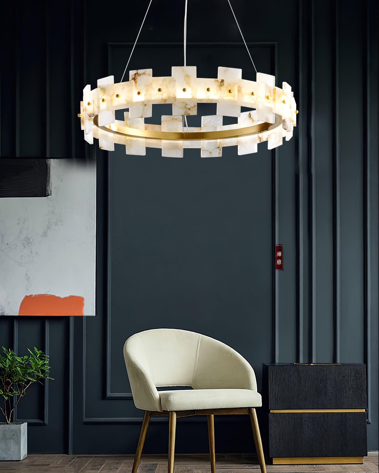 Alabaster Halo Chandelier - Lumpaz