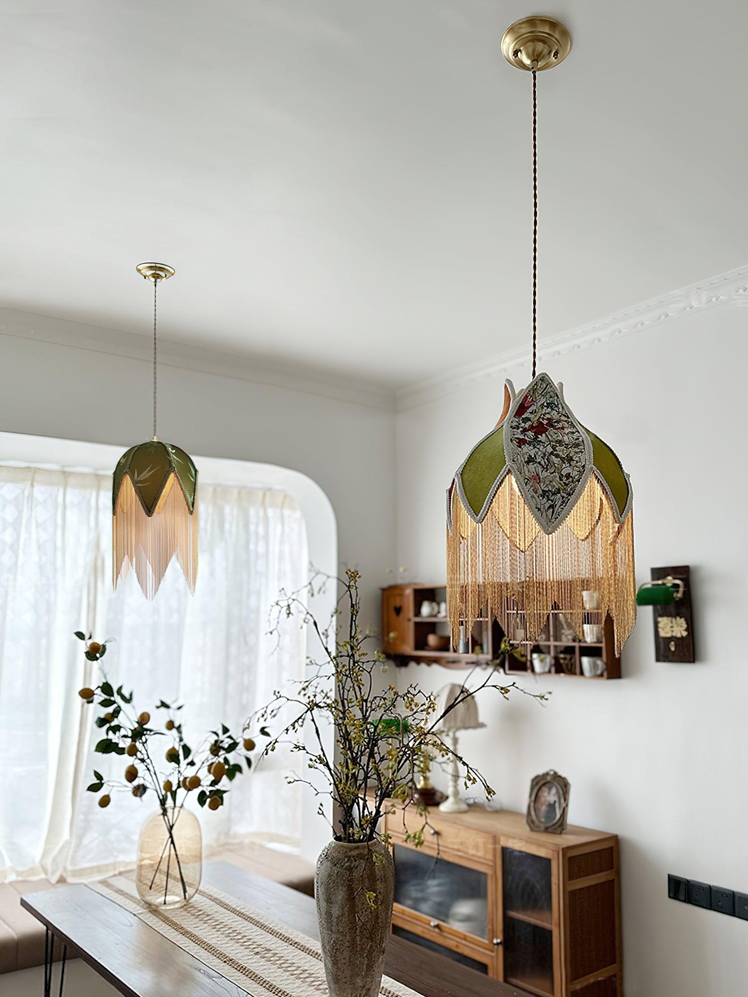 Bette Fringed Pendant Lamp - Lumpaz