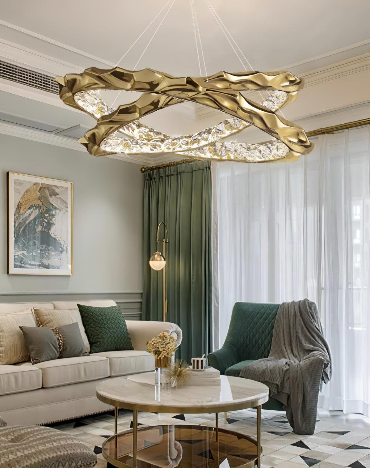 Resin Circlet Brass Pendant Lamp - Lumpaz
