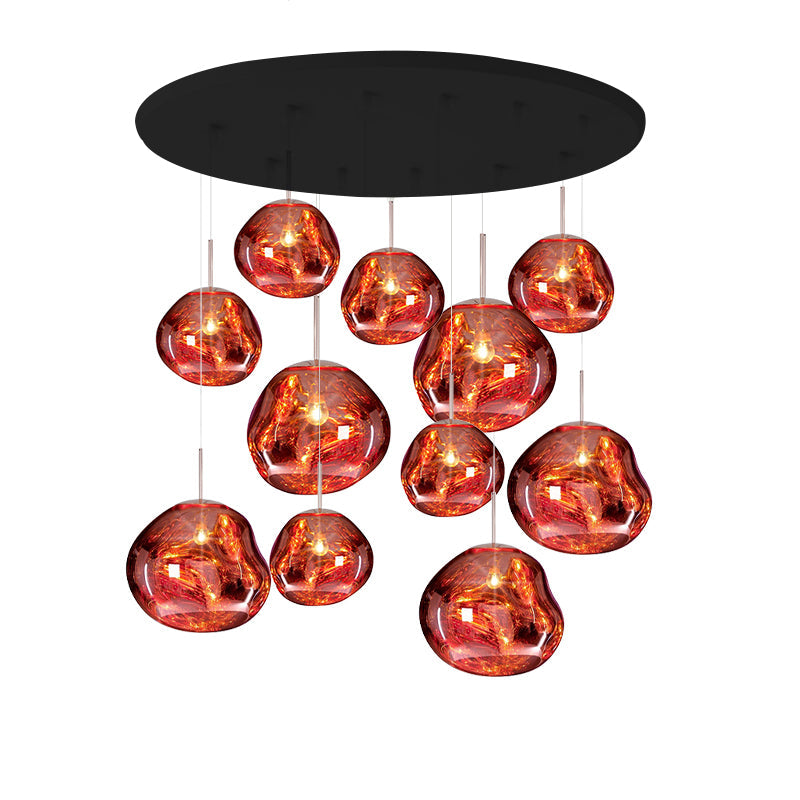 Multi Lava Round Pendant Lamp - Lumpaz