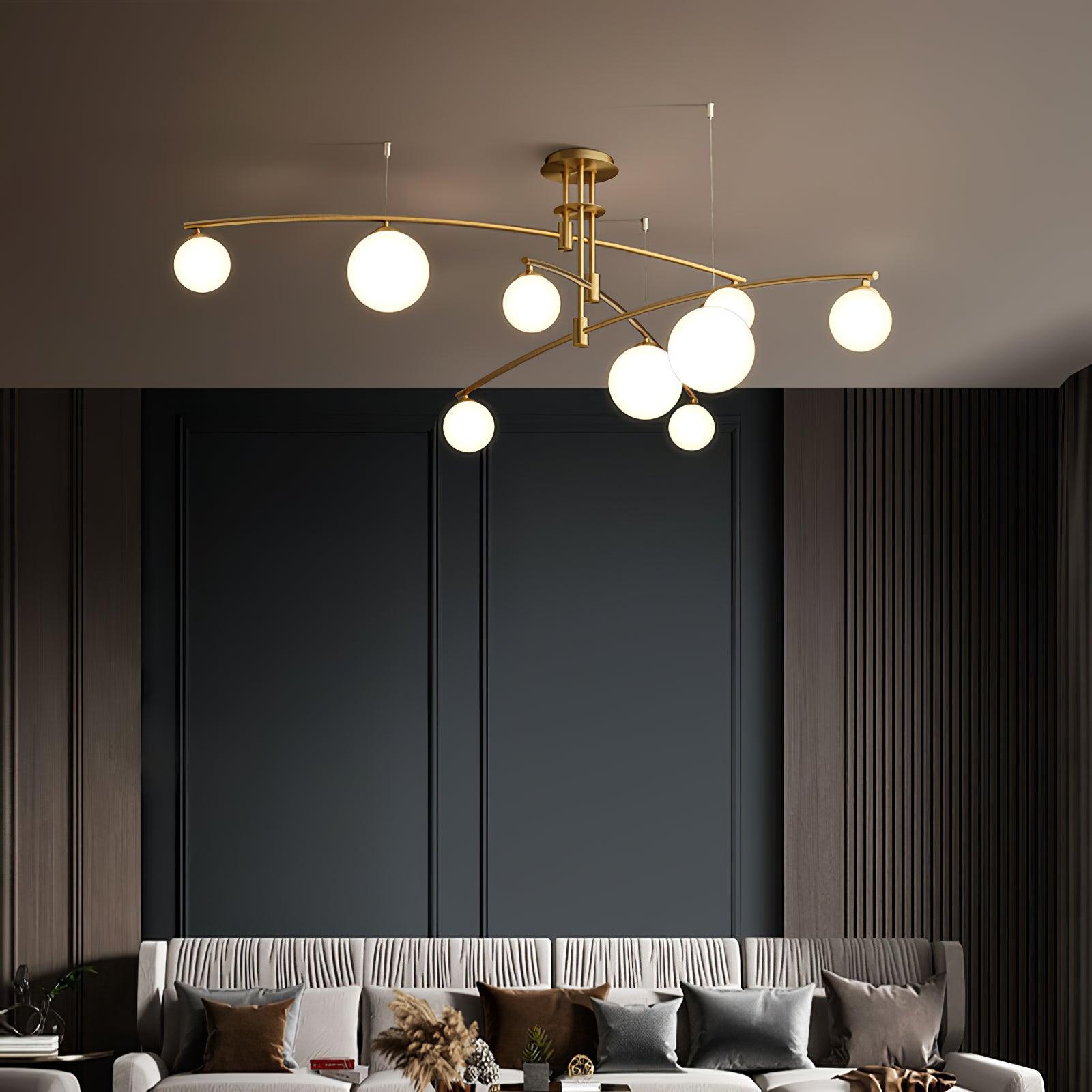 Modern Long Arm Chandelier - Lumpaz