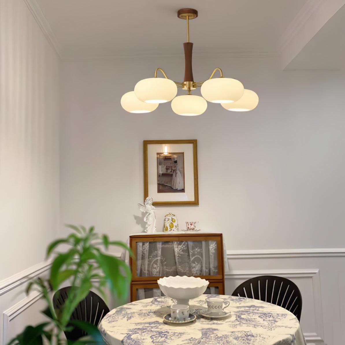 Brass Wooden Persimmon Ceiling Lamp - Lumpaz