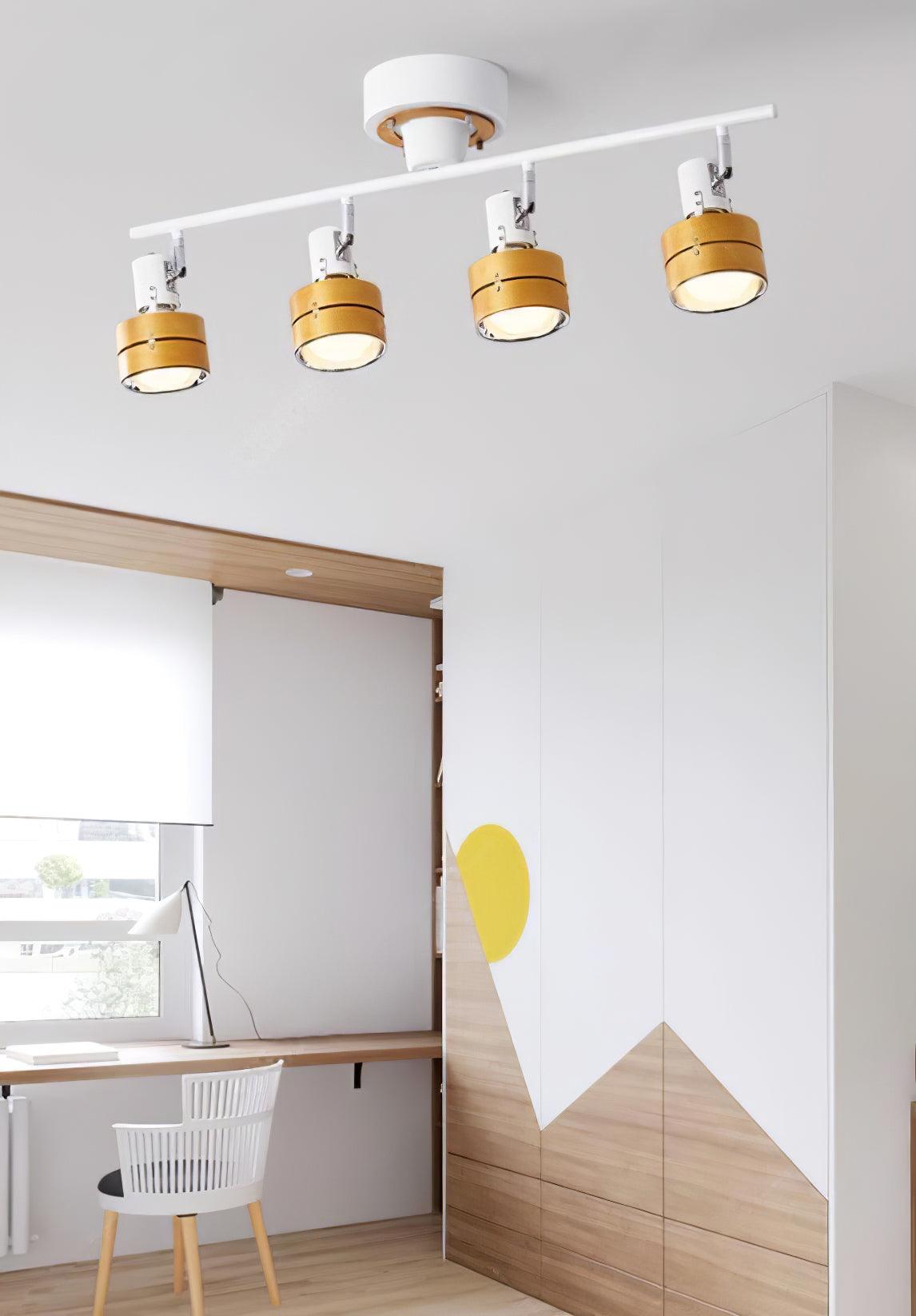 Wooden Adjustable Spot Ceiling Lamp - Lumpaz