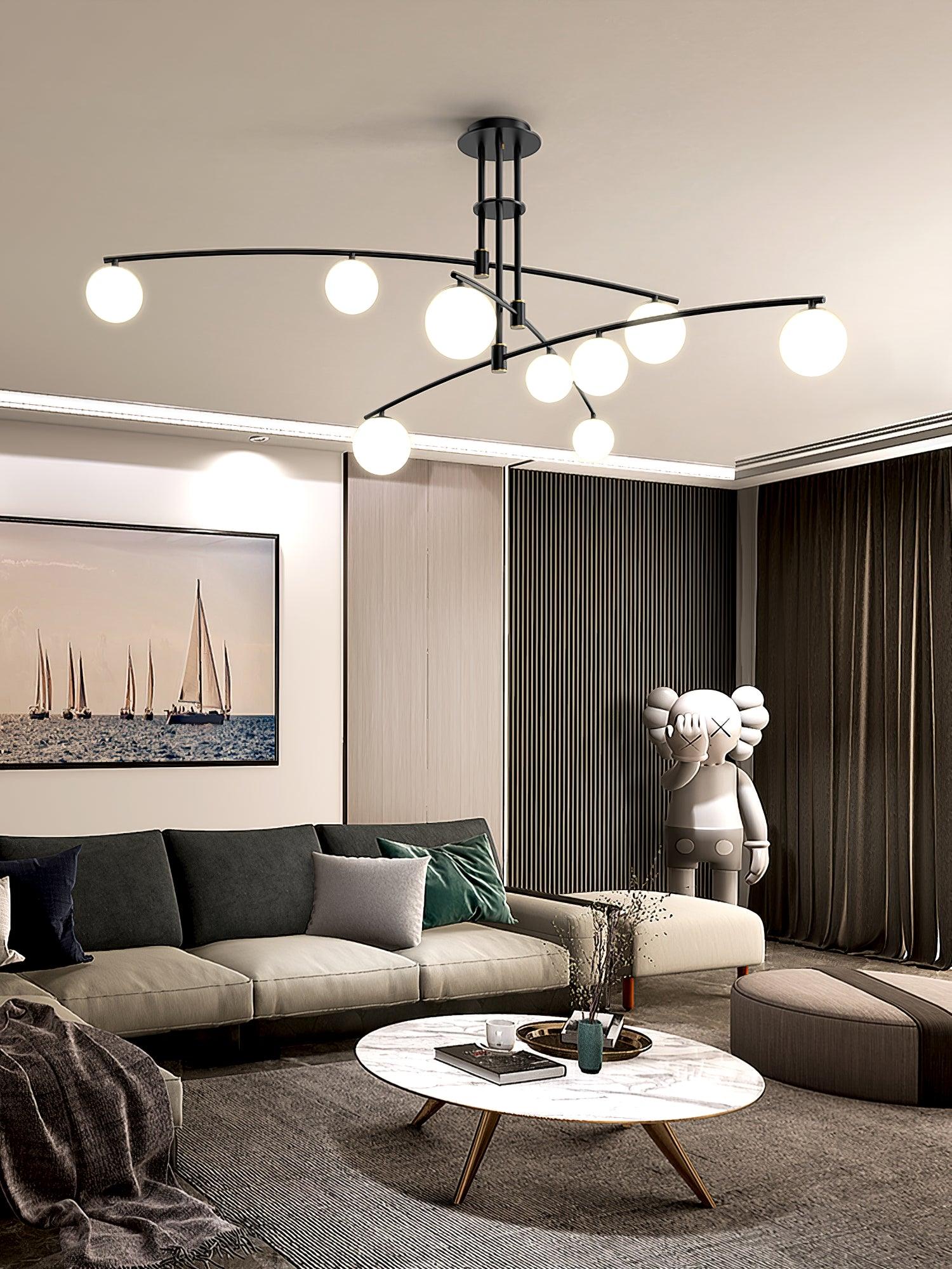 Modern Long Arm Chandelier - Lumpaz