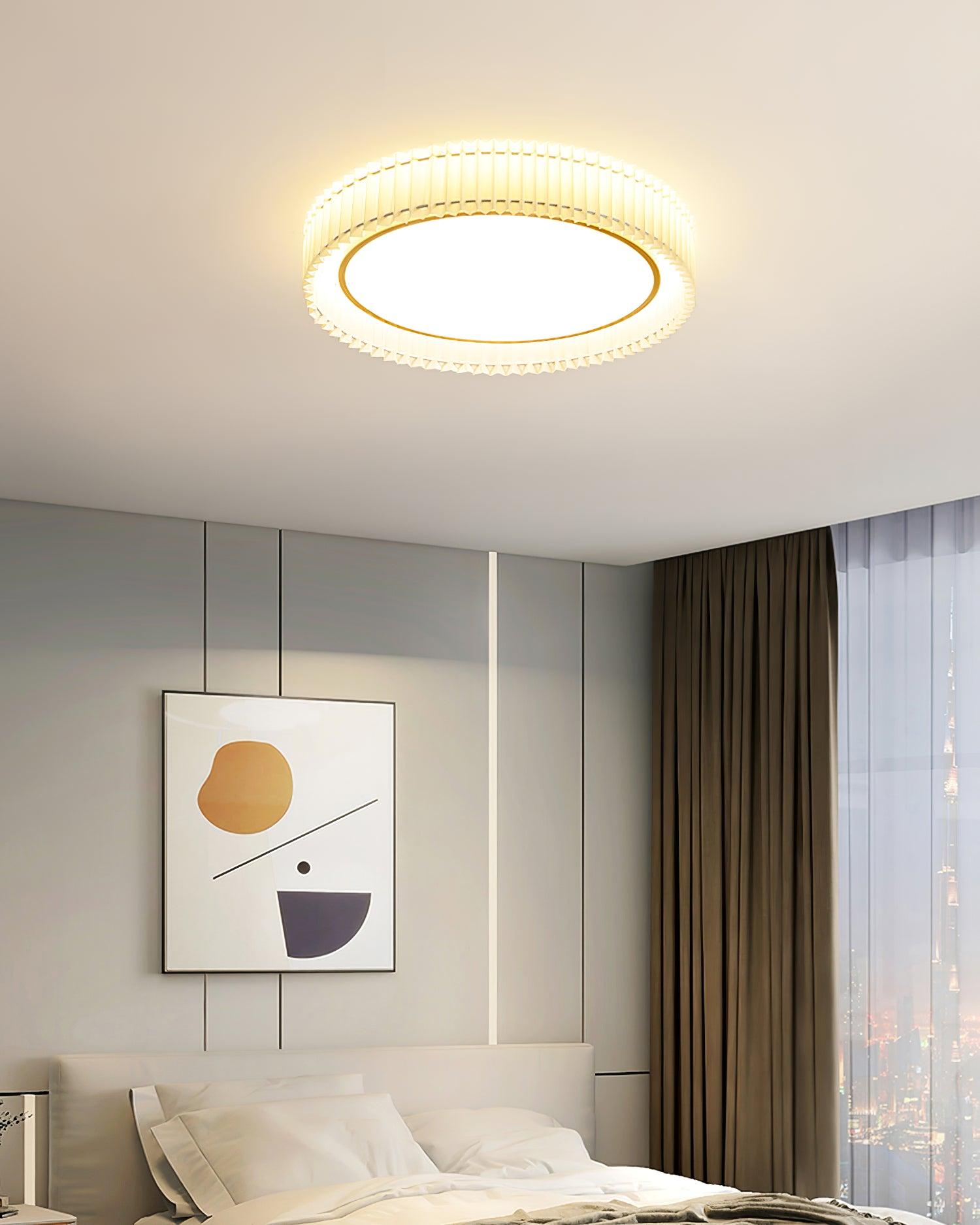Round Pleated Ceiling Lamp - Lumpaz