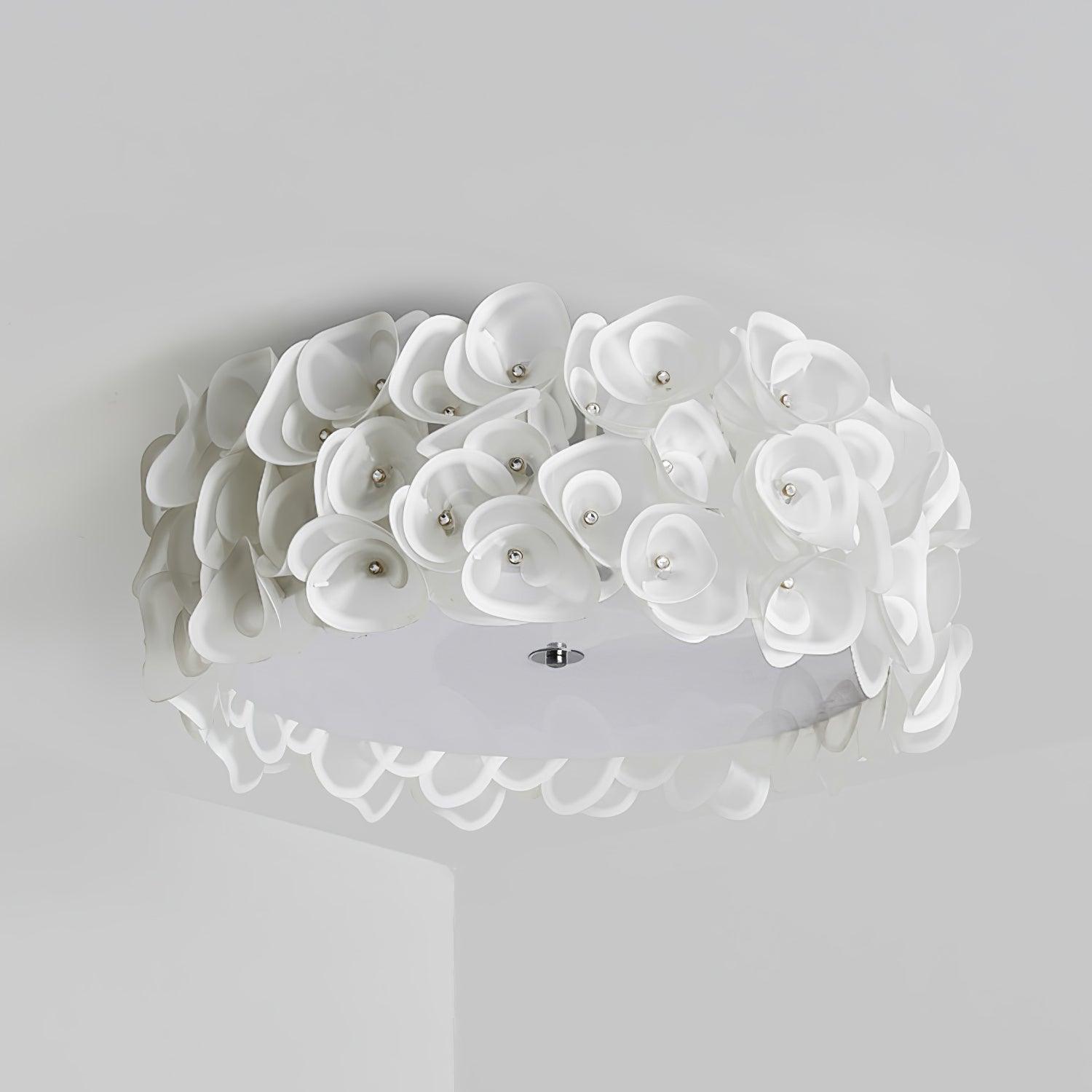 White Hydrangea Ceiling Lamp - Lumpaz