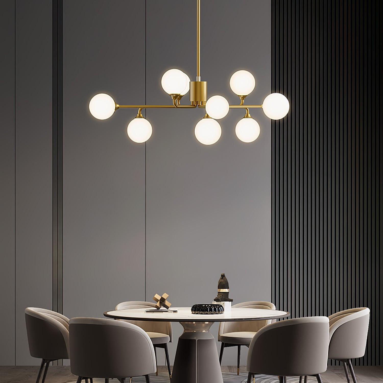 Staggered Glass Globes Chandelier - Lumpaz
