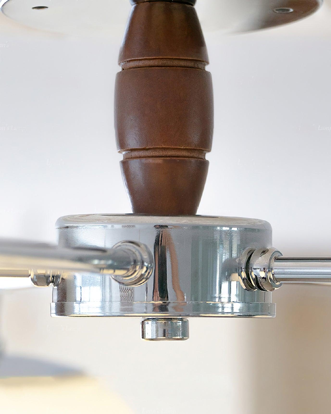 Ribbed Walnut Ceiling Lamp - Lumpaz