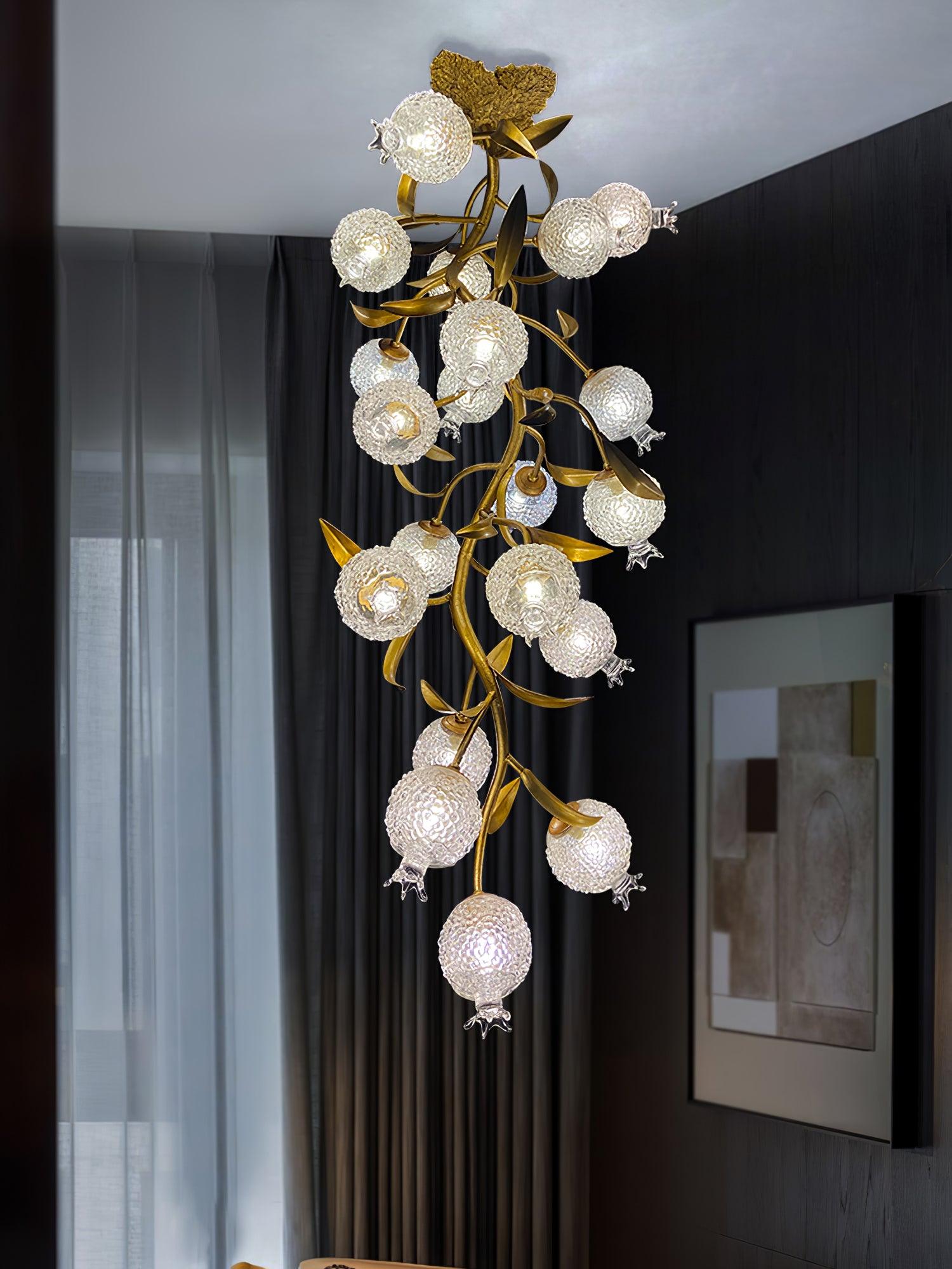 Pomegranate Brass Ceiling Lamp - Lumpaz