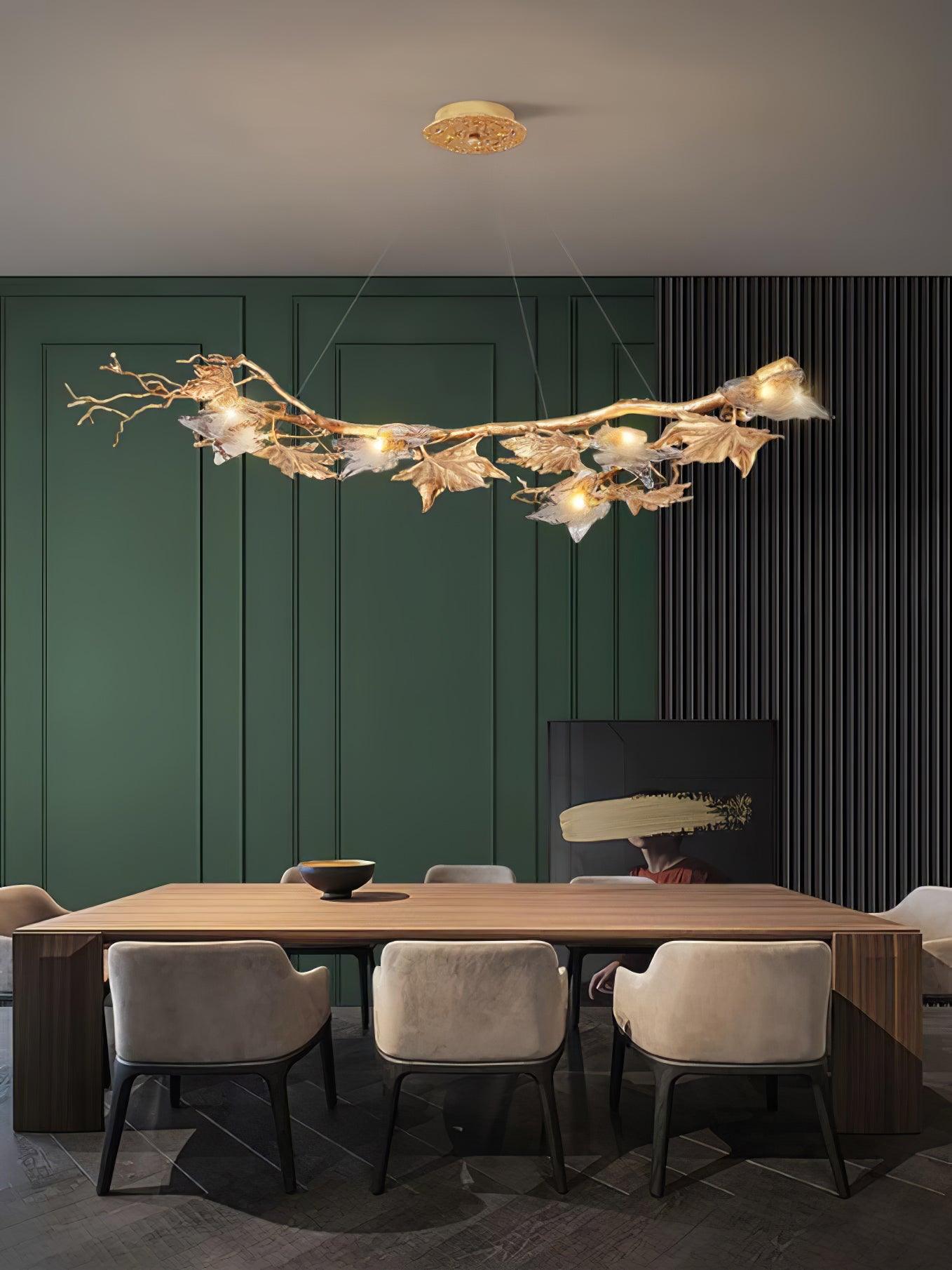 Folio Branch Brass Chandelier - Lumpaz