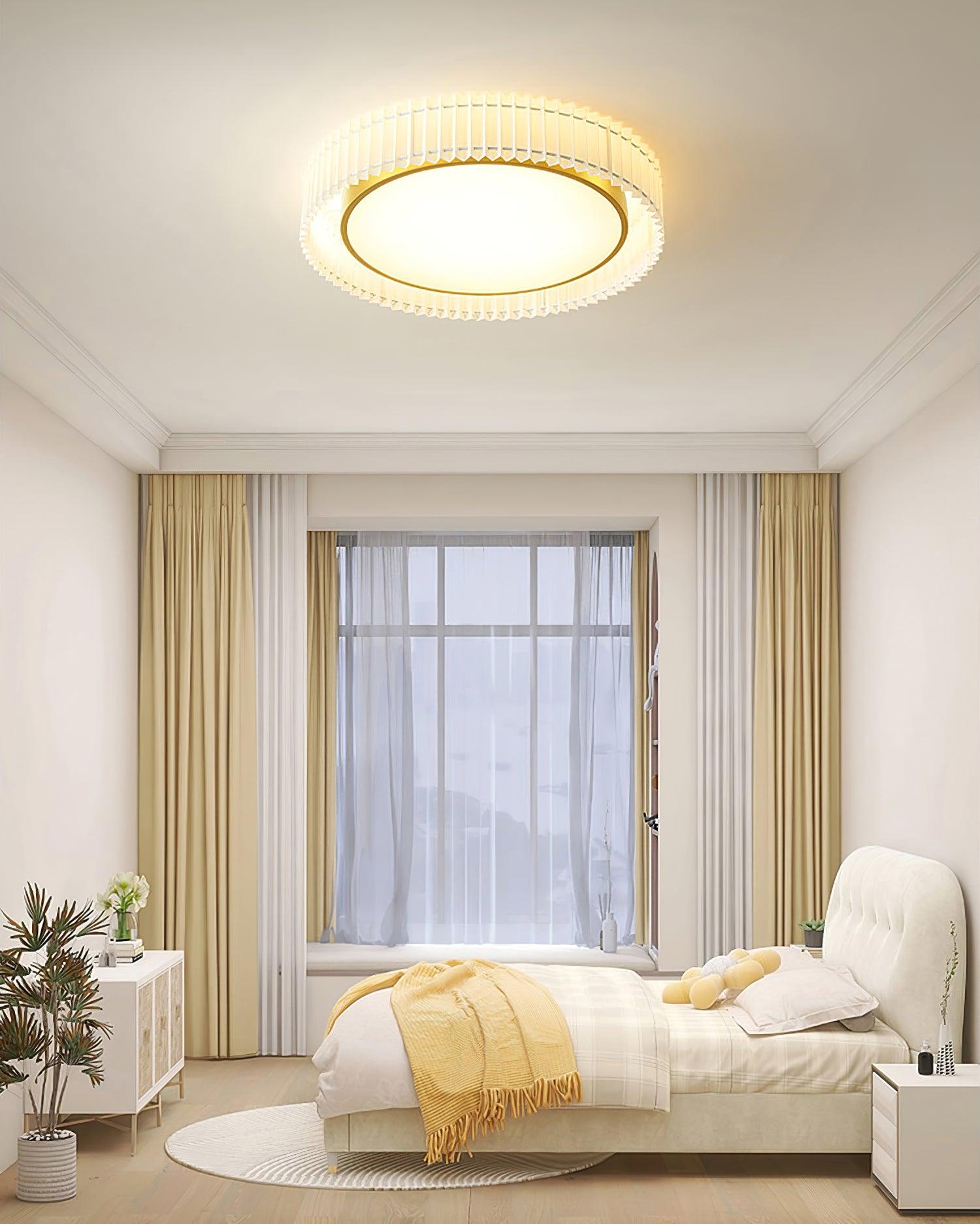 Round Pleated Ceiling Lamp - Lumpaz