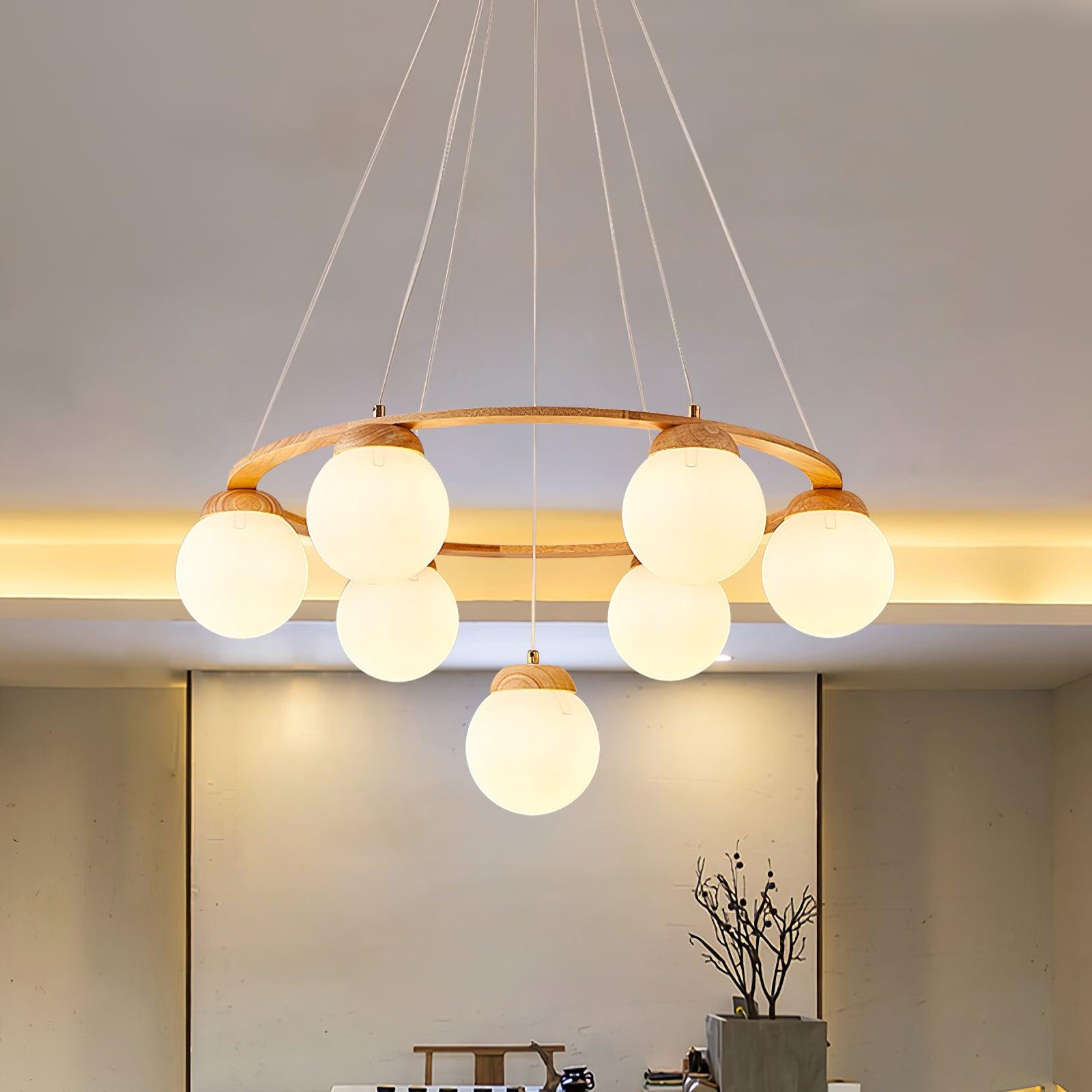 Nuura Miira Wood Chandelier - Lumpaz