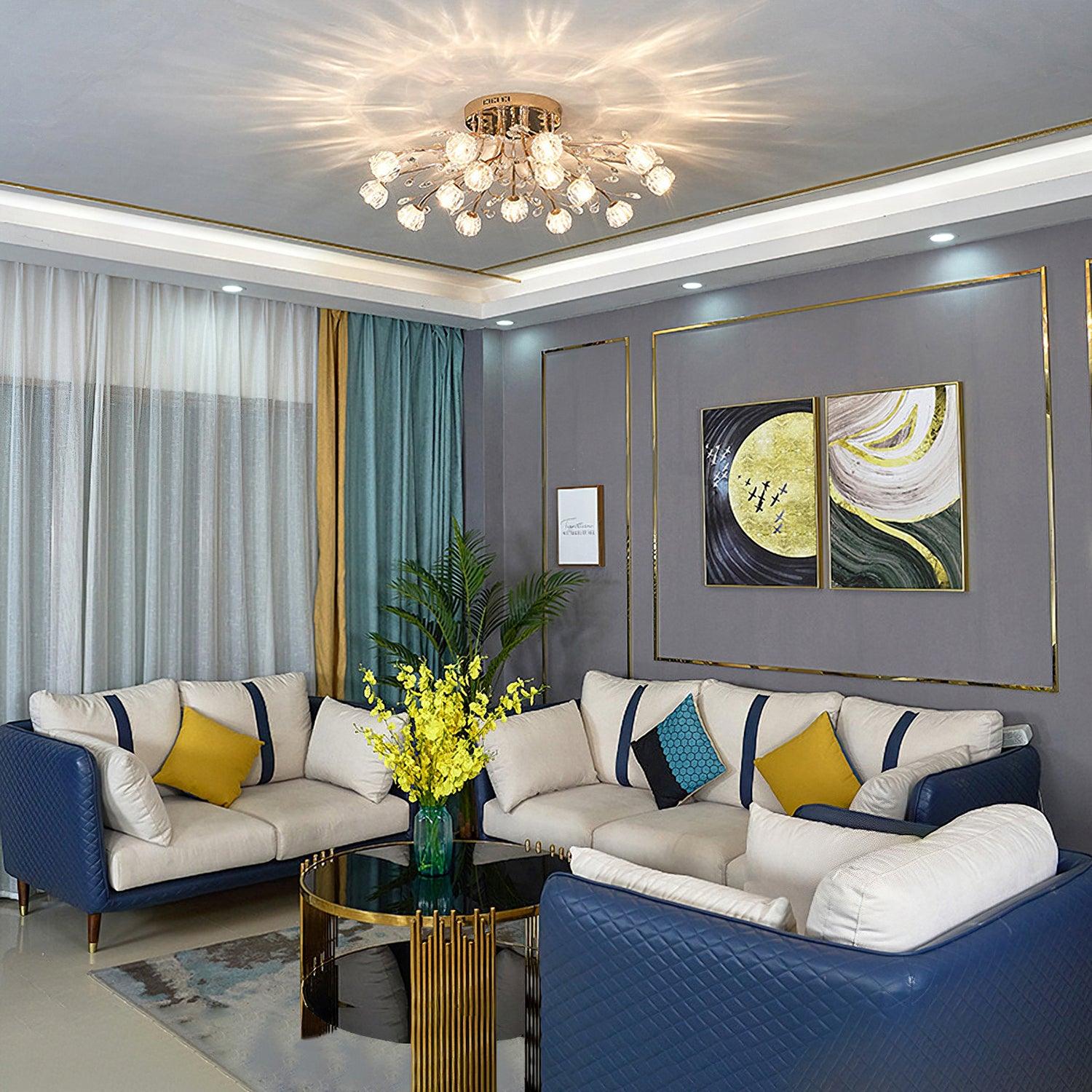 Crystal Flower Ceiling Light - Lumpaz