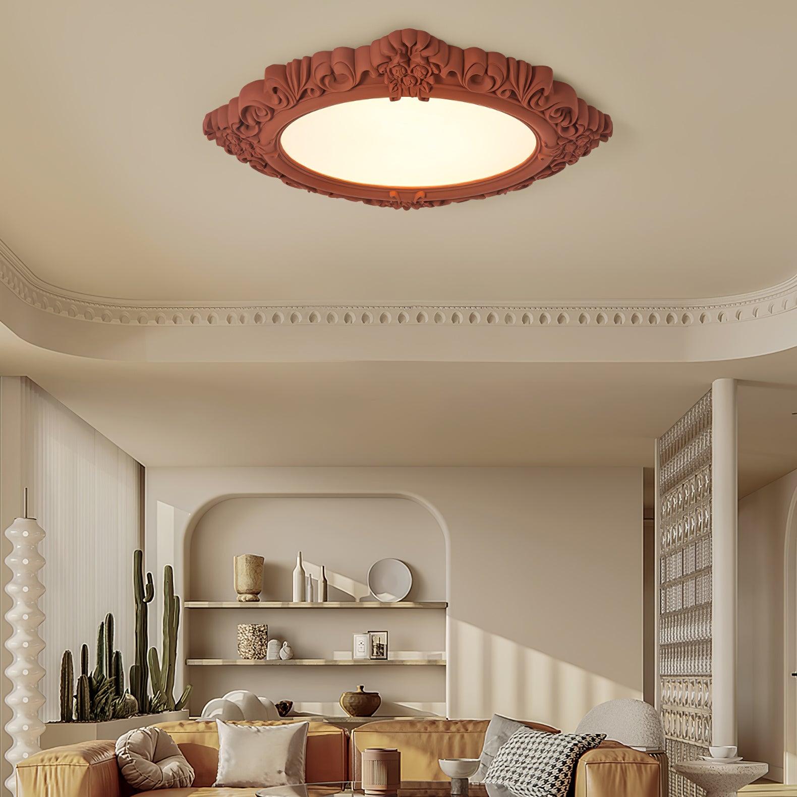 Sculpted Resin Ceiling Lamp - Lumpaz