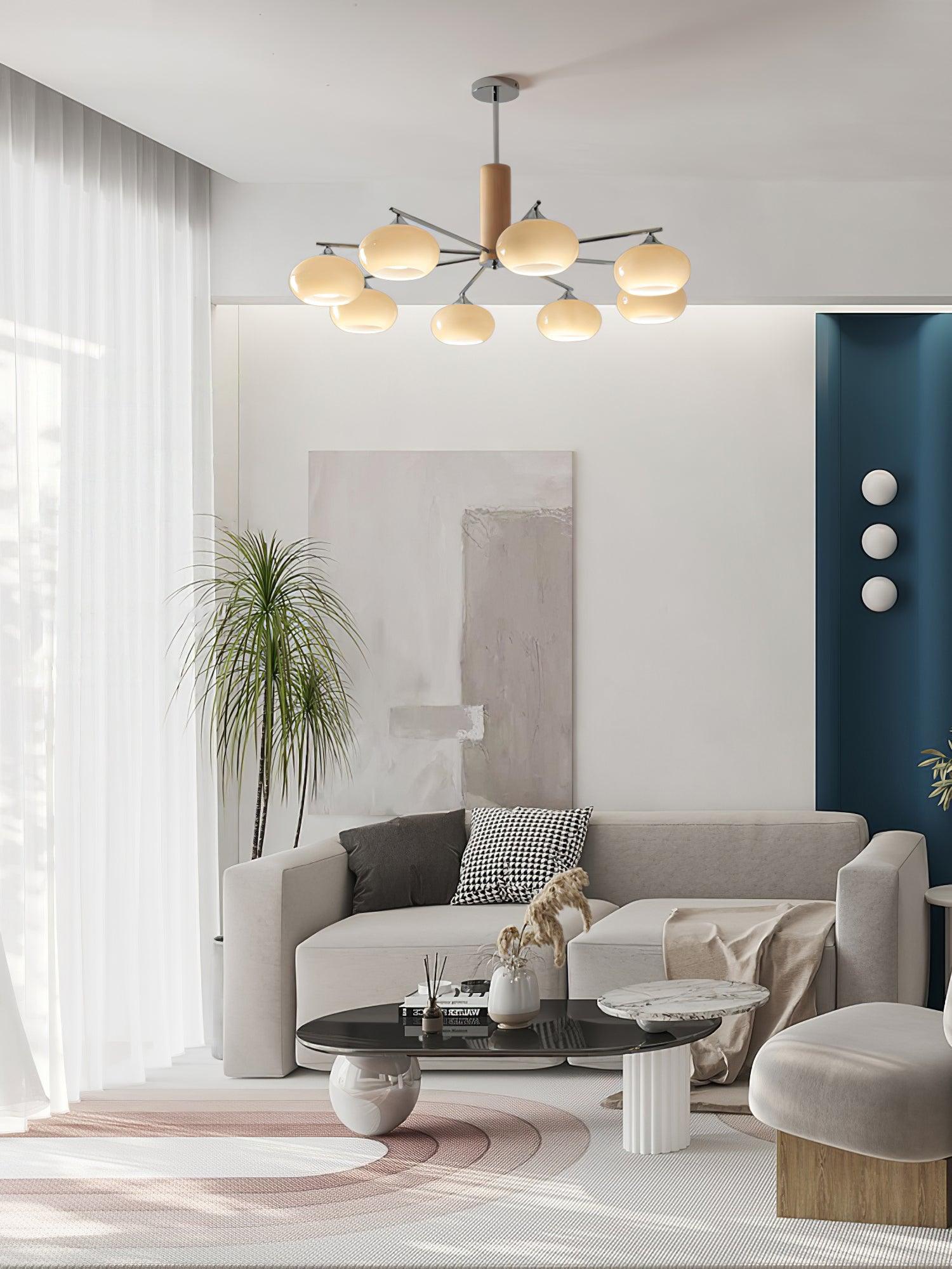Elliptical Persimmon Chandelier - Lumpaz