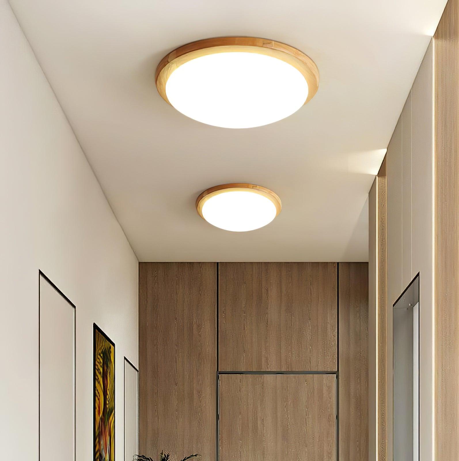 Drum Wood Ceiling Lamp - Lumpaz