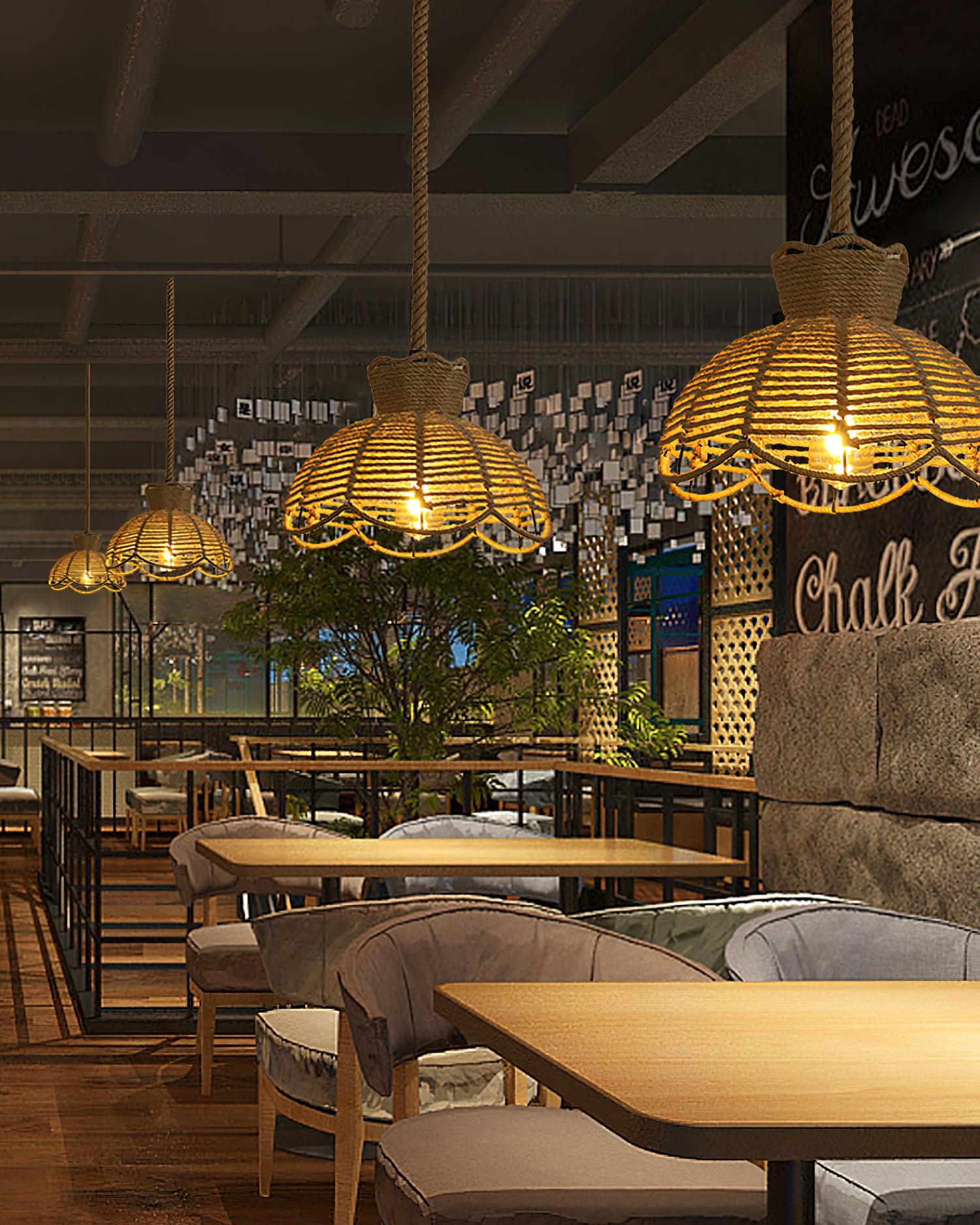 Retro Hemp Rope Interesting Pendant Light - Lumpaz
