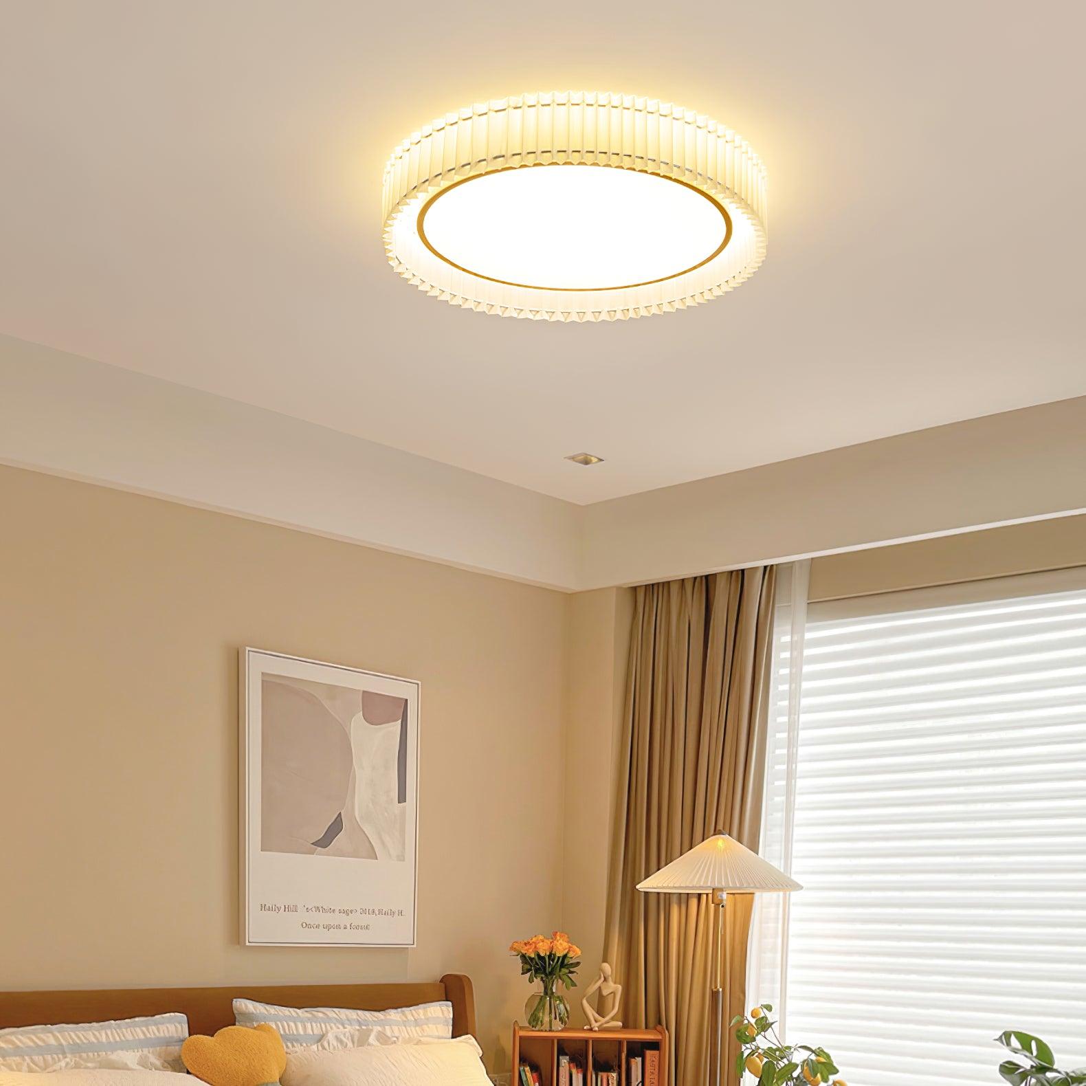 Round Pleated Ceiling Lamp - Lumpaz