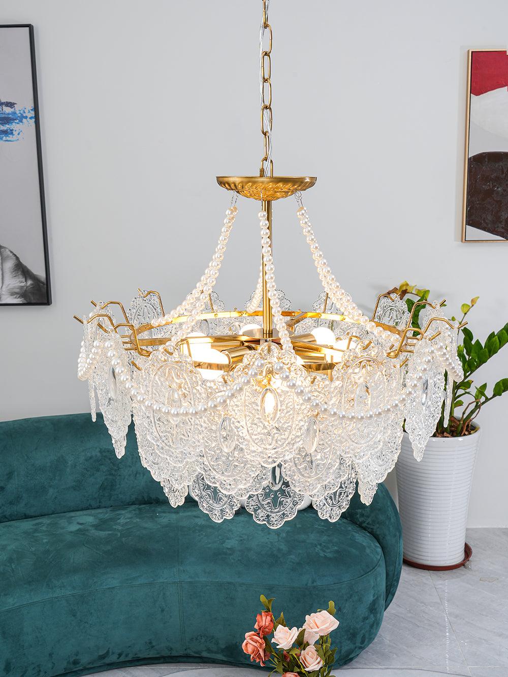 Pearls Glass Chandelier - Lumpaz