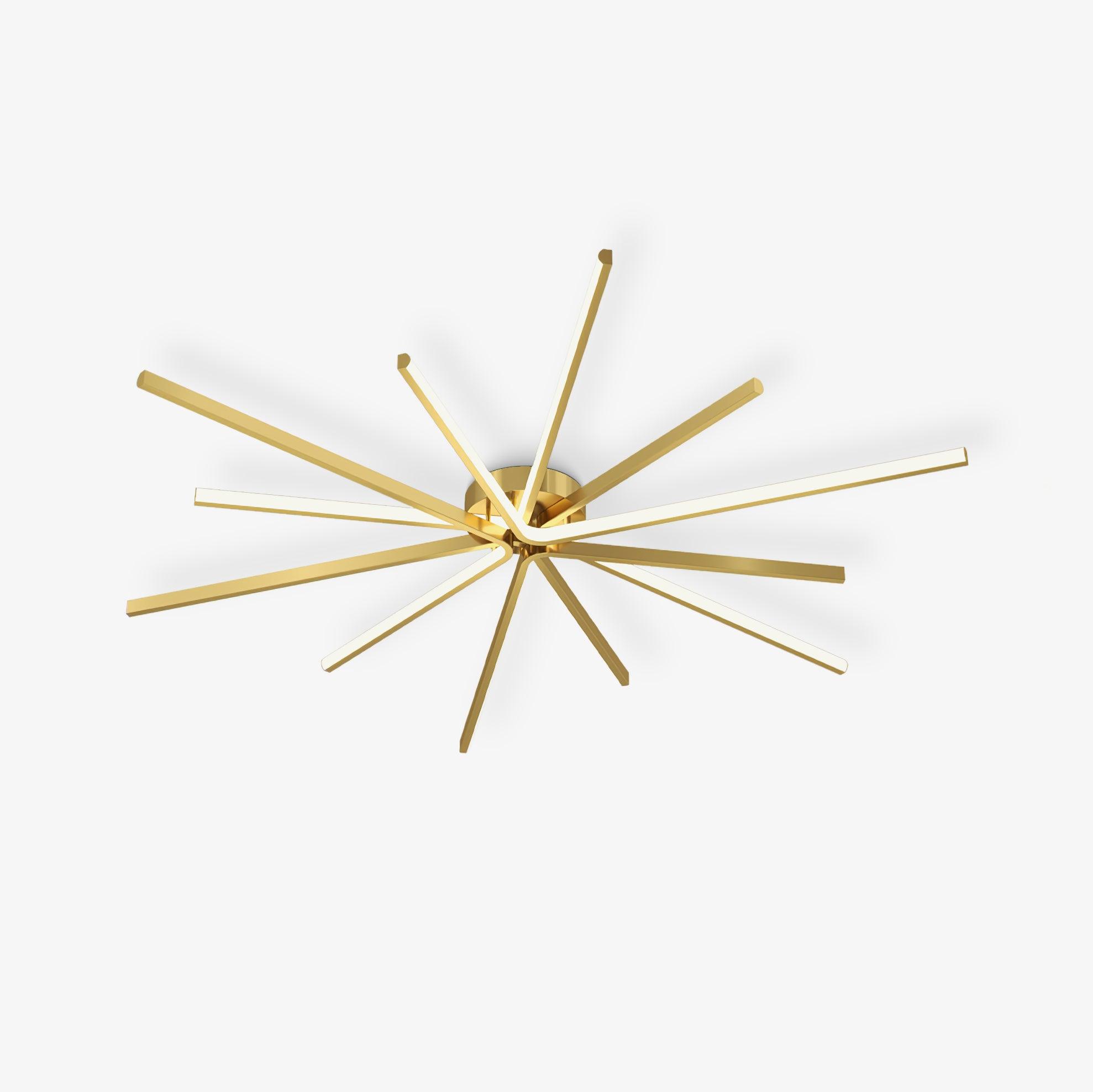 Brass Starbursts Ceiling Lamp - Lumpaz