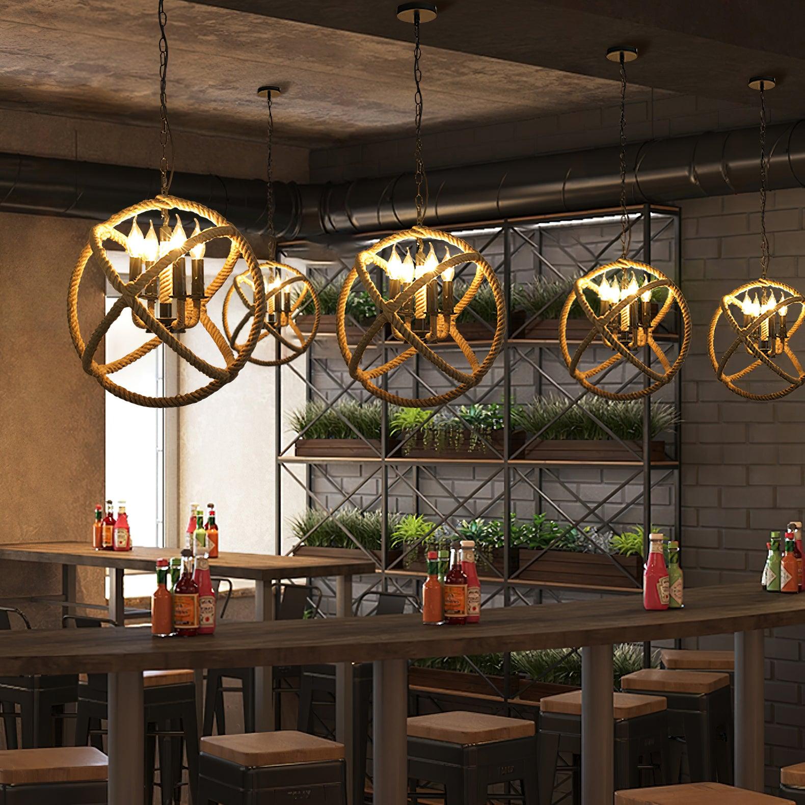 Retro Hemp Rope Interesting Pendant Light - Lumpaz