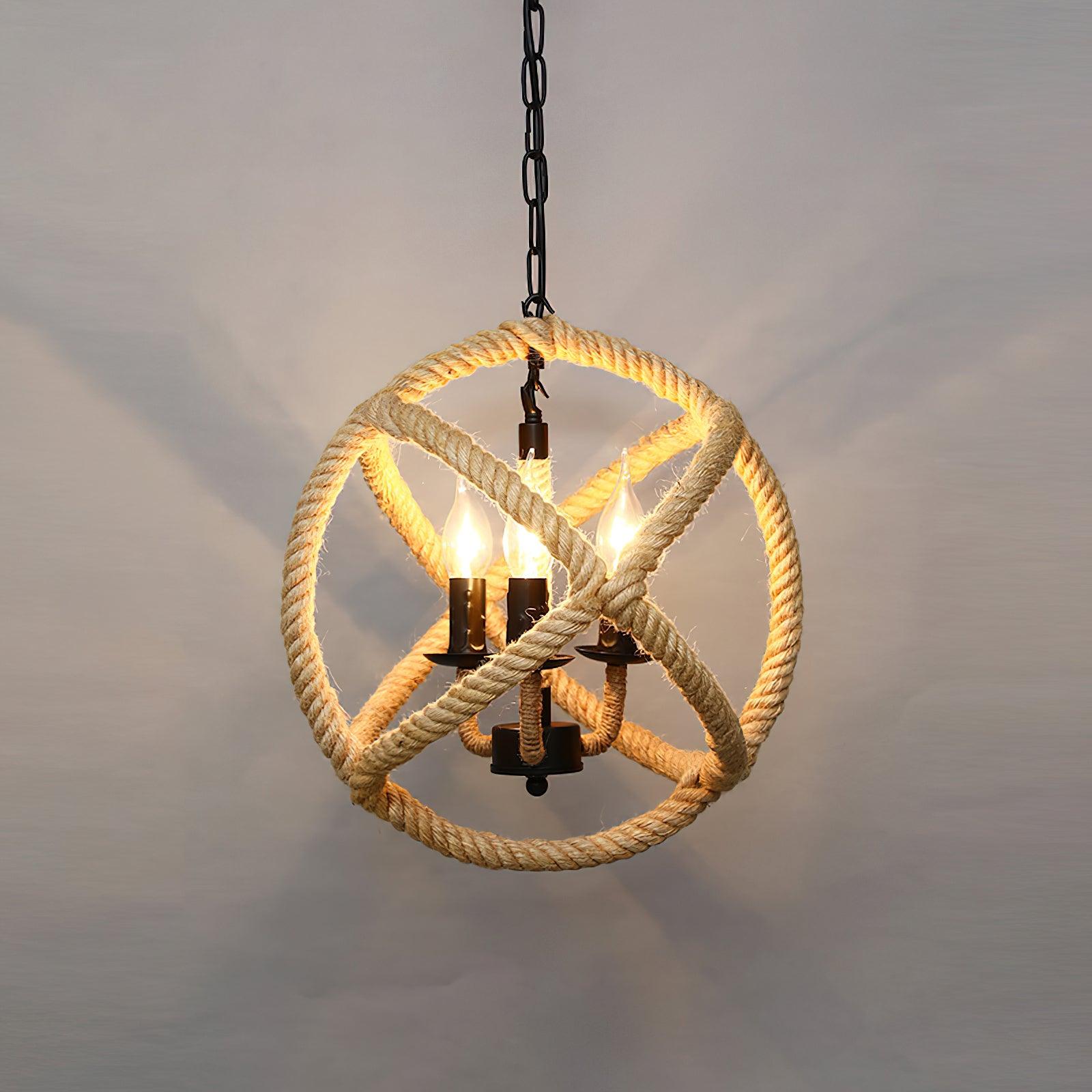 Retro Hemp Rope Interesting Pendant Light - Lumpaz