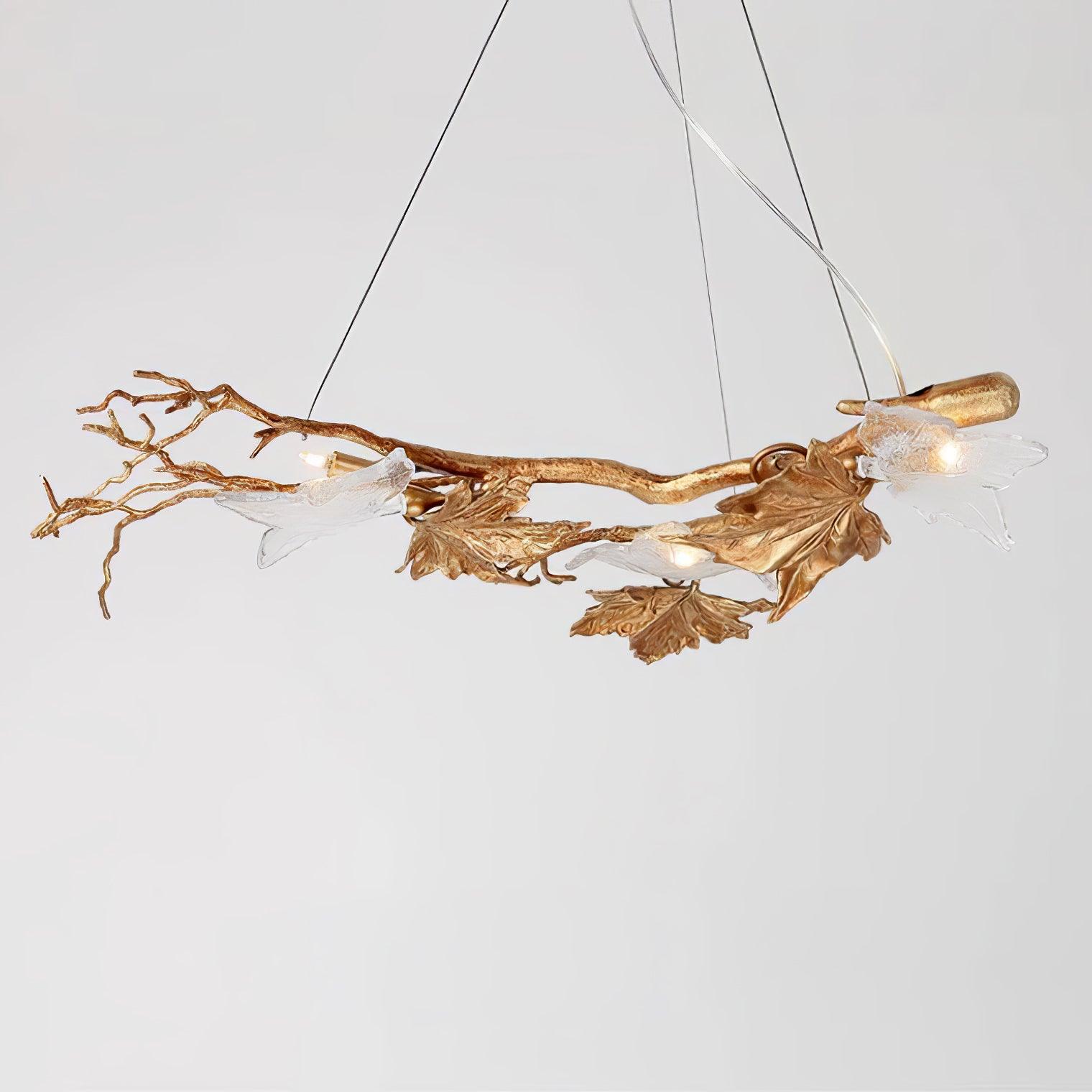 Folio Branch Brass Chandelier - Lumpaz